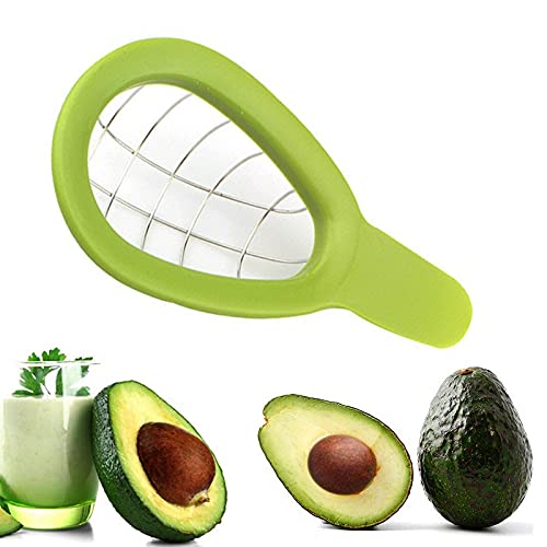 Premium Avocado Cutter & Fruit Slicer - 3-in-1 Kitchen Tool for Avocados, Mangoes & Melons | Easy Dice, Slice & Cube | Durable Stainless Steel Handheld Gadget for Smoothies, Salads & Meal Prep