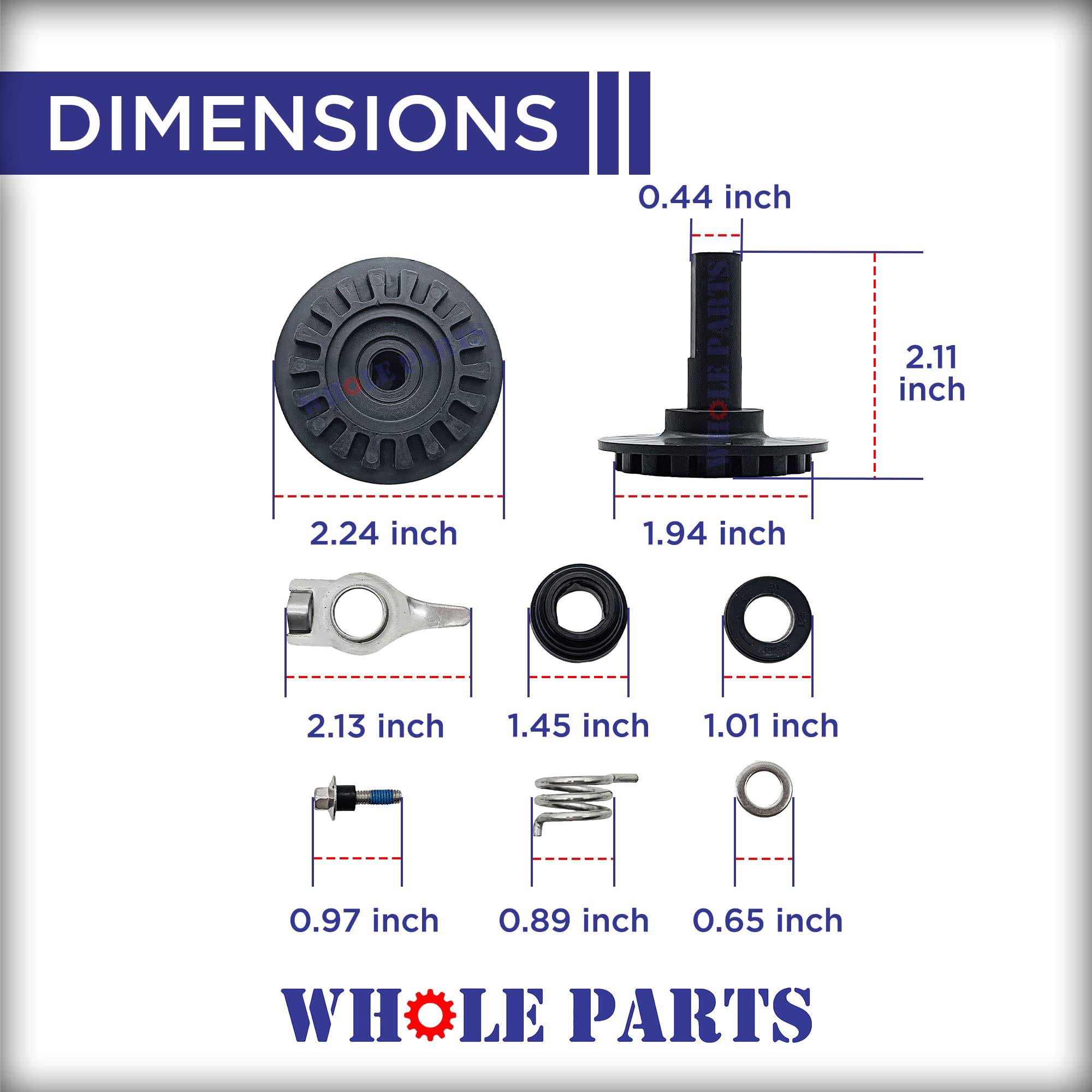 Whirlpool Dishwasher Drain and Wash Impeller Kit Replacement Part #675806 - Compatible with Select Whirlpool Models - Replaces AP3115180, 302706, 302718 - Non-OEM Appliance Repair Part - Perfect for DIY Dishwasher Maintenance and Repair