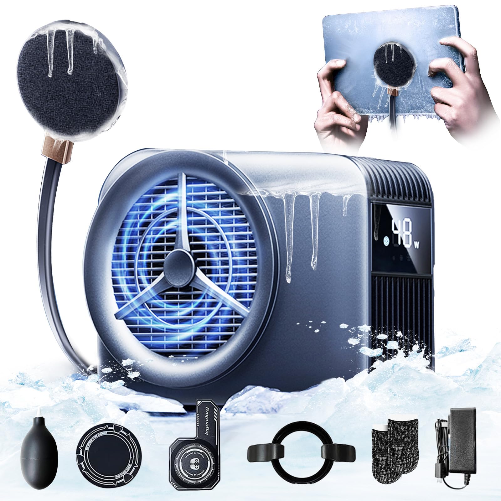 Magnetic Phone Cooler - Ultra-Fast 15s Cooling, Silent Liquid Cooling Radiator for Phone, Tablet & Pad | Perfect for Gaming, Streaming & Heavy Usage (No Wireless Charging)