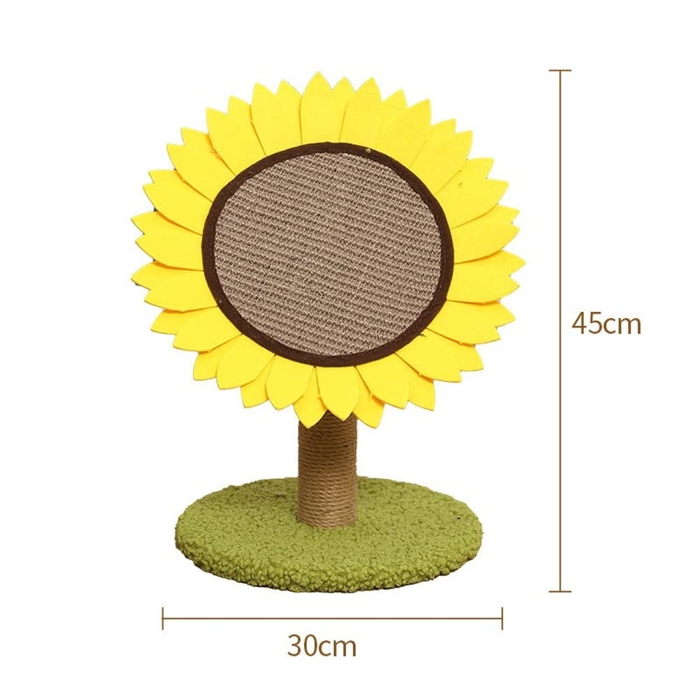Natural Sisal Cat Climbing Tree with Scratching Post - Durable Sunflower Design Cat Tower for Indoor Kittens - Perfect for Play, Exercise & Nail Care in Home or Office