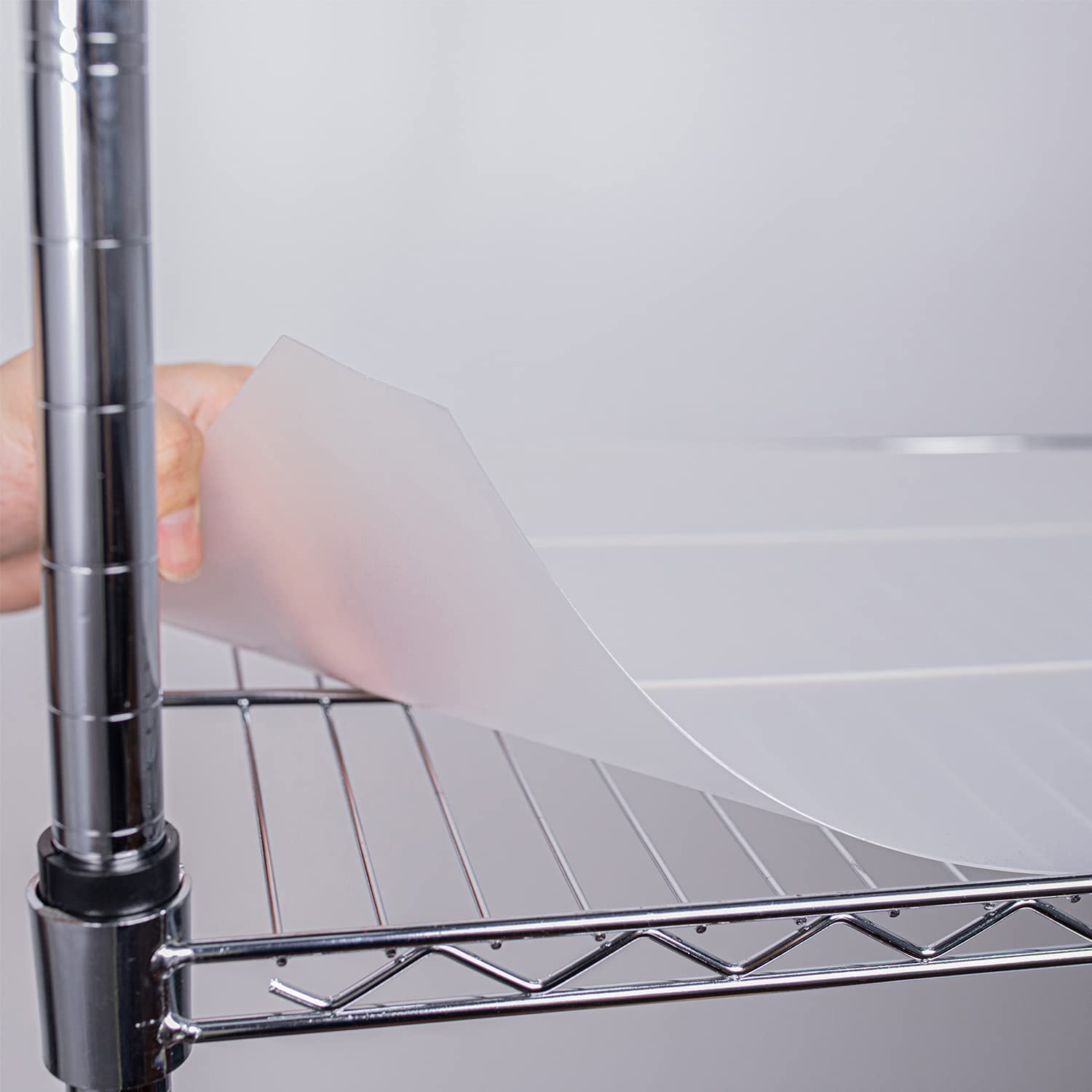HooTown Clear Frosted Plastic Shelf Liners - 5 Pack (24
