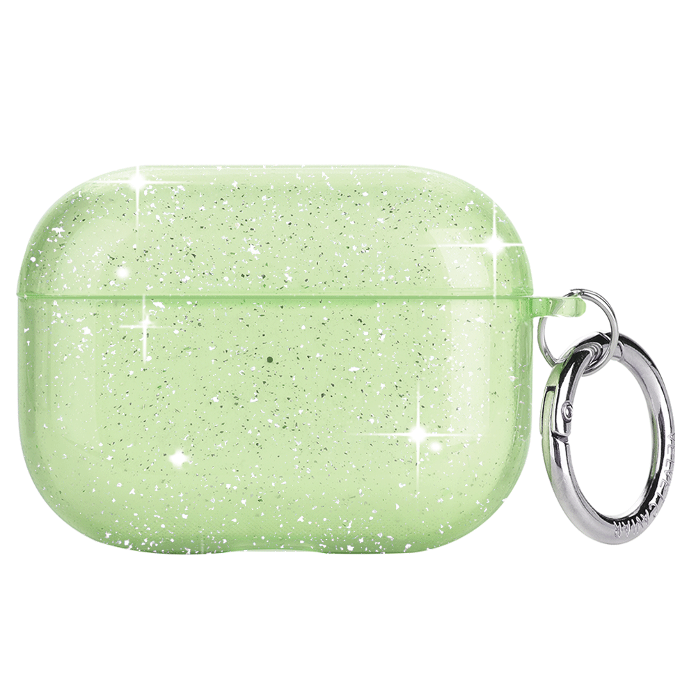 Lime Stardust AirPod Case - Protective Cover for Apple AirPods 1/2/3 & Pro - Trendy Glitter Design, Shockproof & Scratch-Resistant - Perfect for Gym, Travel & Everyday Use