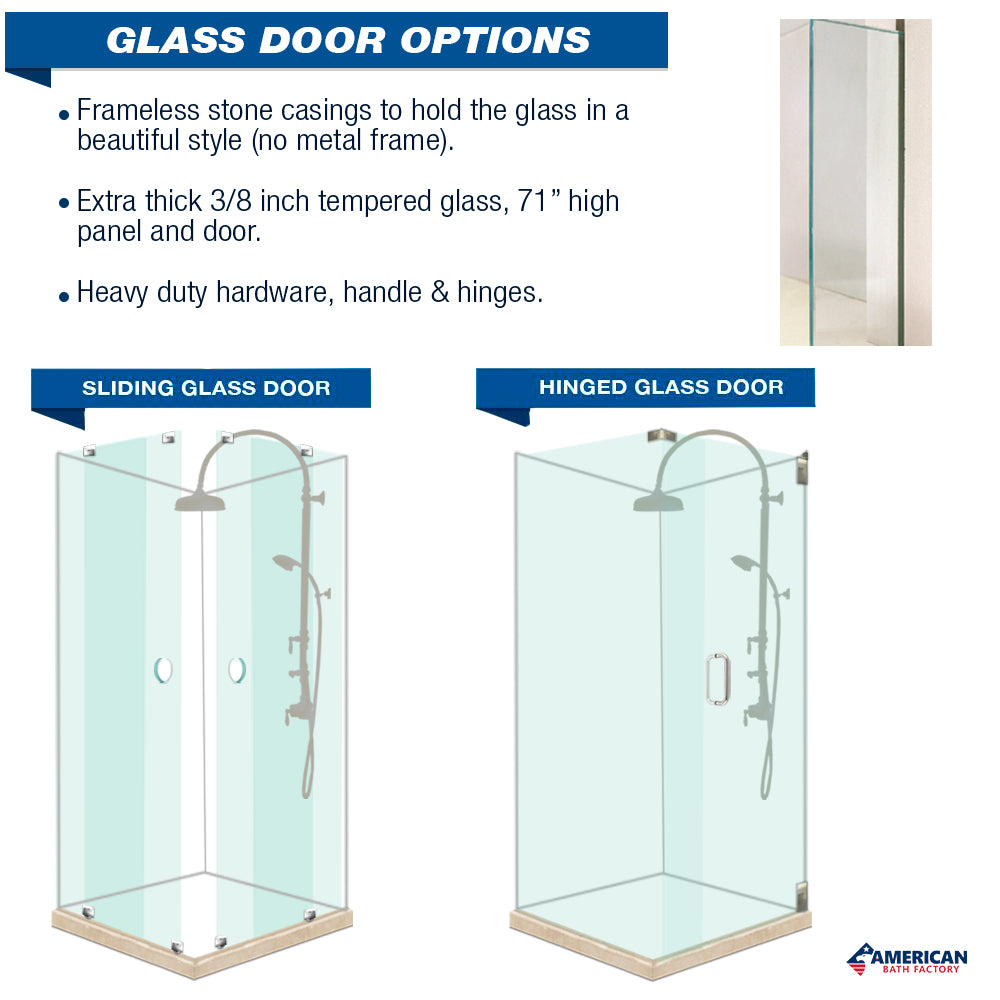 DIY Shower Remodel Kit - Natural Buff Sistine Stone & Newport Mosaic Accent Tiles for Bathroom Corner Upgrade | Waterproof & Easy Installation for Shower Walls, Backsplash, and Bathroom Renovation