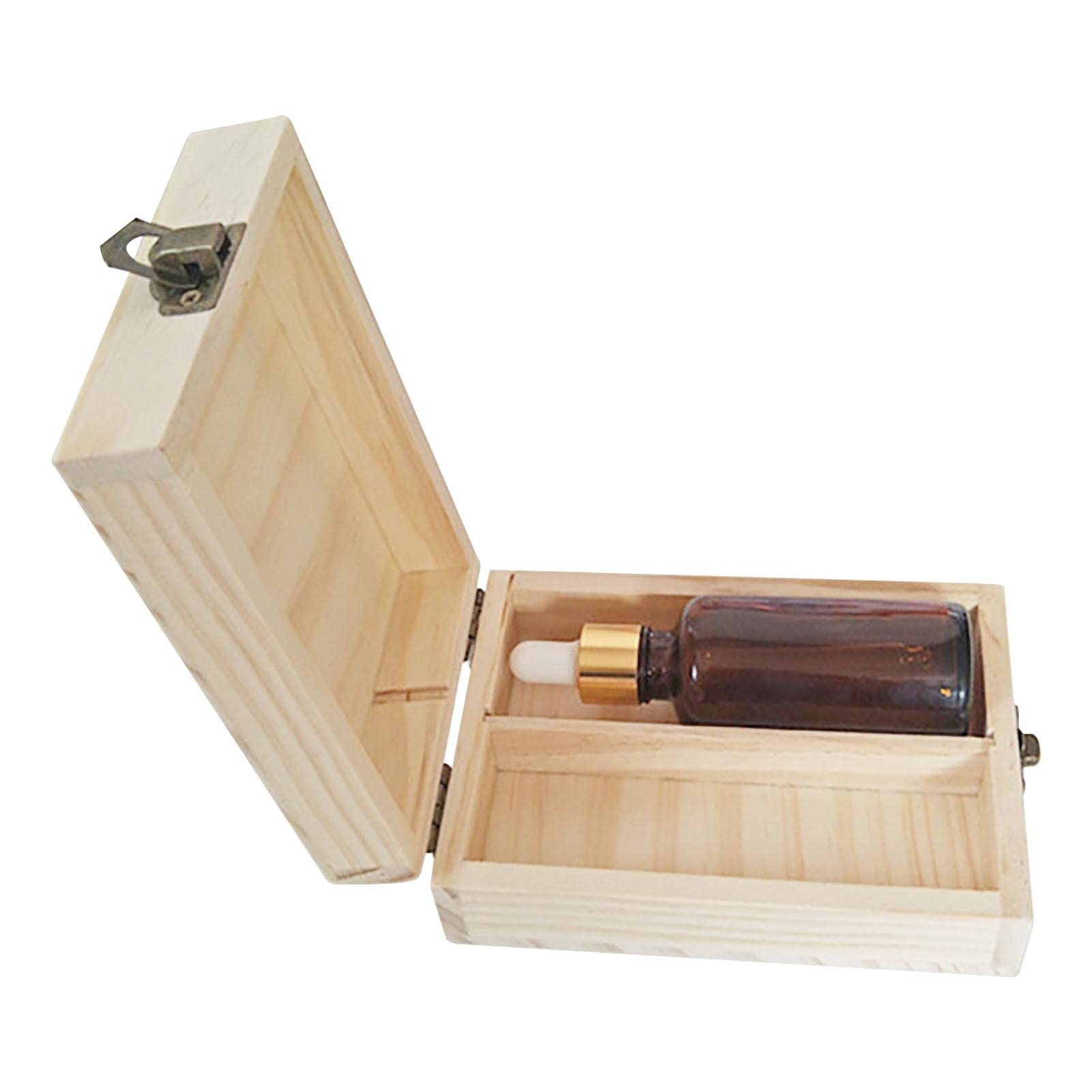 Shenyy Wooden Essential Oil Box - Portable & Durable Essential Oil Storage Case with Modern Design, Moisture-Proof, Space-Saving for 2 x 50ml Bottles - Perfect for Aromatherapy, Travel & Home Organization