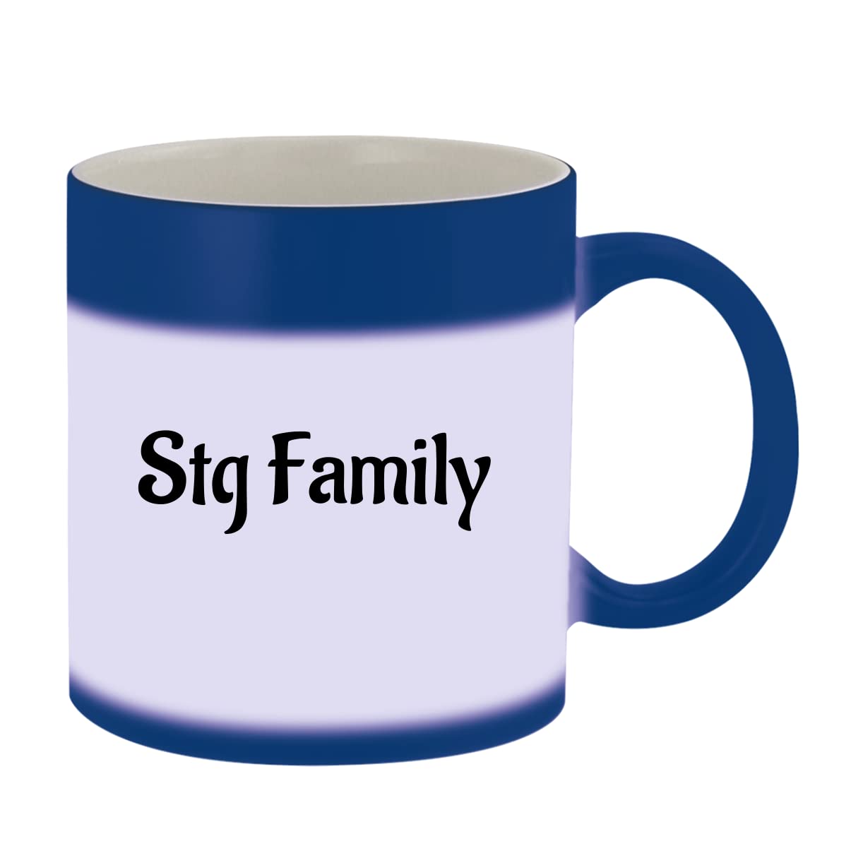 STG Family - 11oz Color Changing Ceramic Mug with Heat Sensitive Design, Perfect for Coffee, Tea & Hot Drinks - Great Gift for Holidays & Birthdays (Blue)