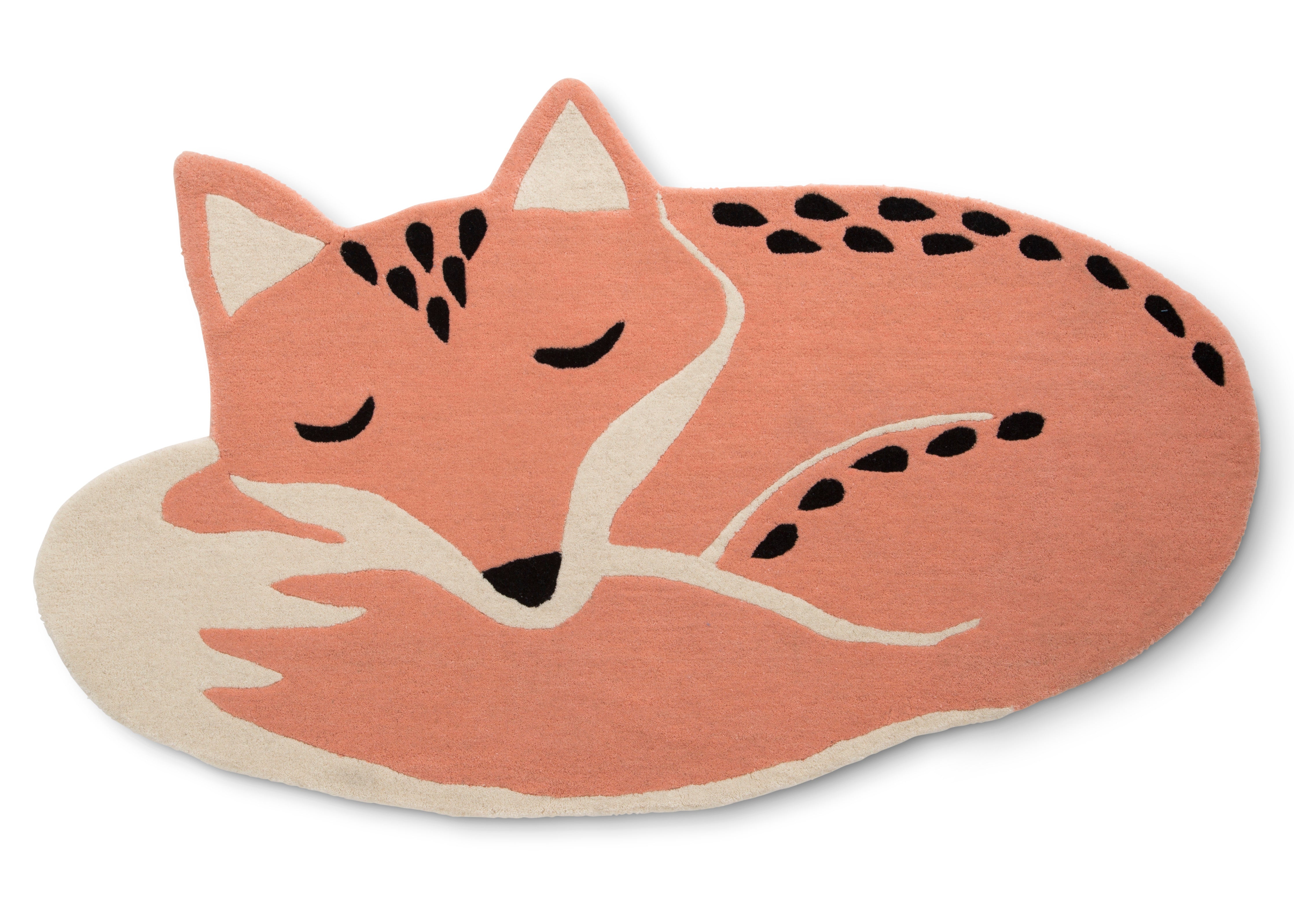 Hand Tufted 100% Wool Fox Rug - Soft & Durable Animal Print Area Rug for Living Room, Bedroom Decor - Perfect for Cozy Home, Nursery & Bohemian Style Spaces