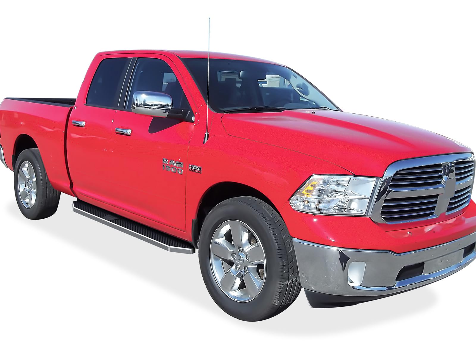 APS Polished Running Boards for Dodge Ram 1500 2009-2018 Quad Cab | 6-Inch Wide 304 Stainless Steel Side Steps & Side Bars | Enhanced Truck Access & Style for Off-Road & Daily Driving