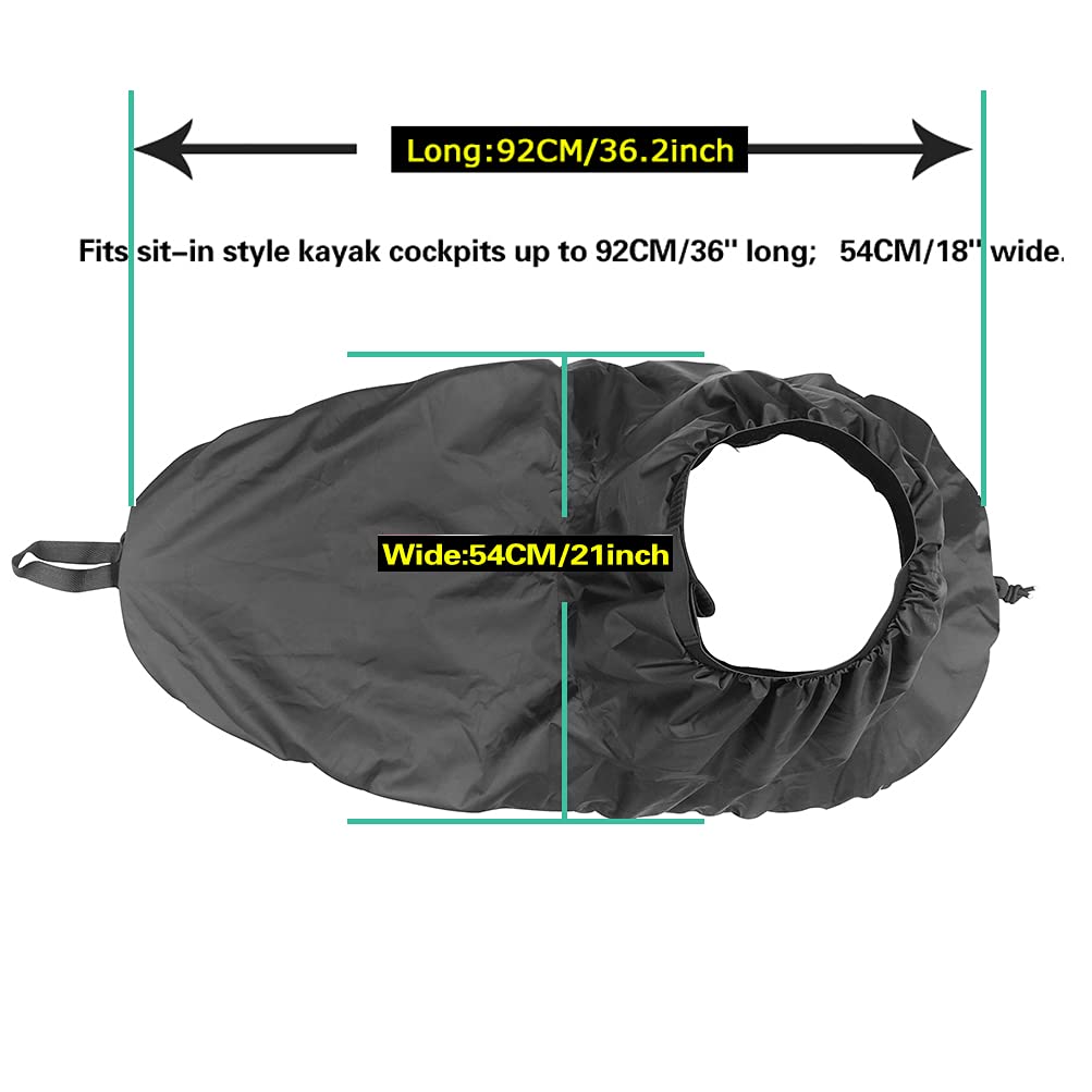 METER STAR Universal Waterproof Kayak Spray Skirt - Nylon Canoe & Kayak Skirt Cover with Wave Apron for Water Sports | Ideal for Kayaking, Canoeing & Outdoor Adventures