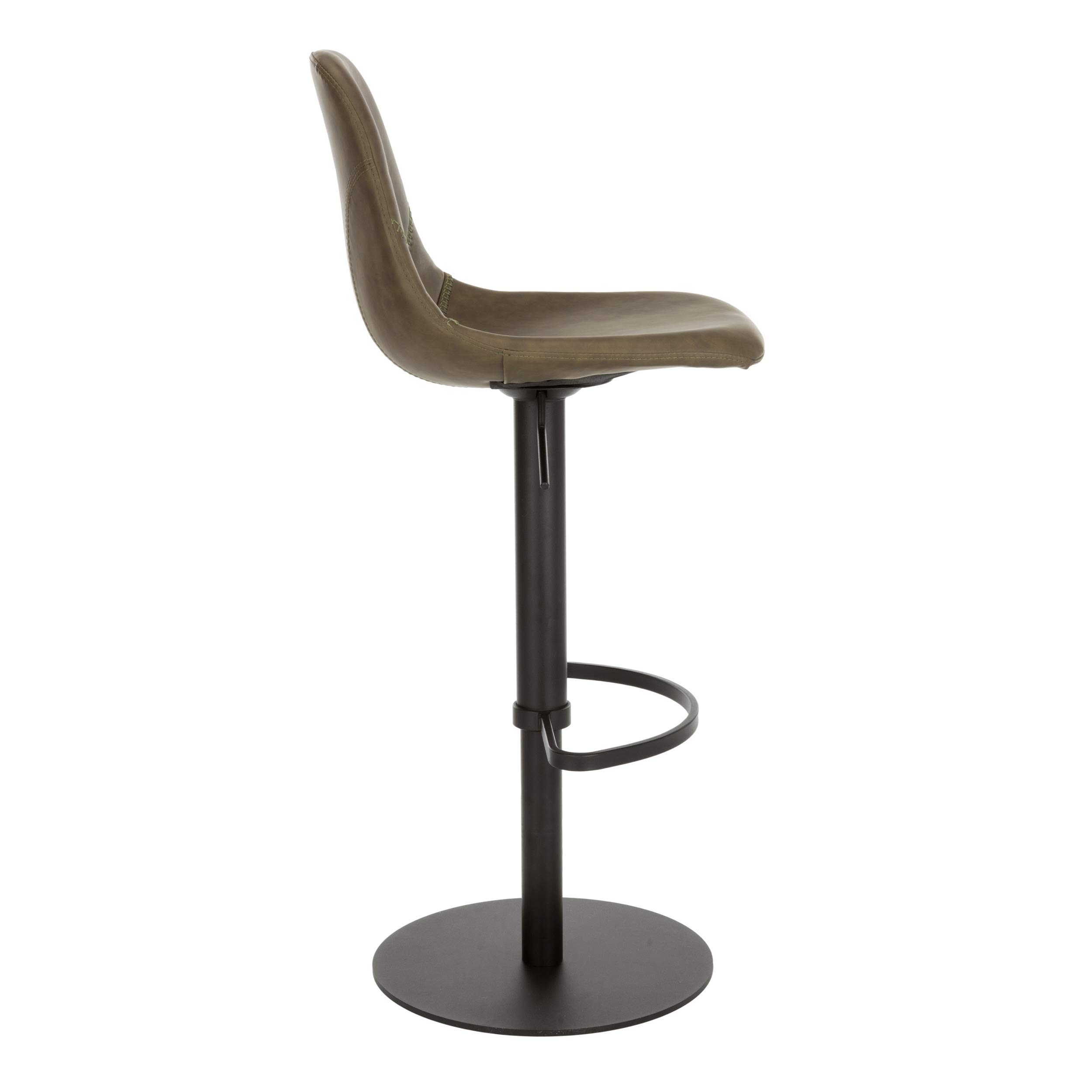 Safavieh Home Collection Sky Cognac Adjustable Swivel Bar Stool - Modern Counter Height Bar Stool with 360° Rotation for Kitchen Island, Breakfast Nook & Home Bar