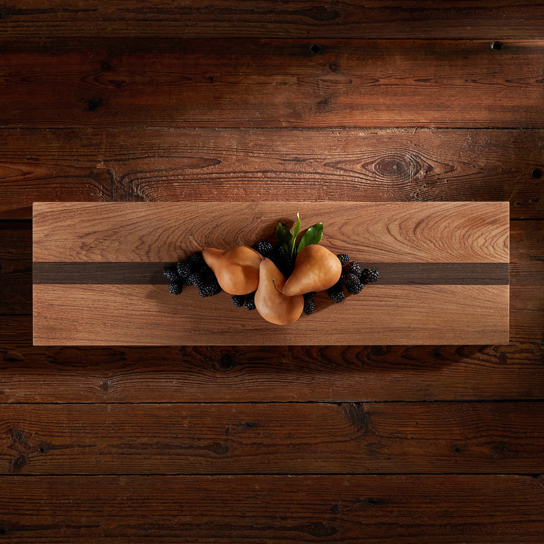 Premium 9x30 Teak Wood Serving Board - Natural Finish with Single Stripe - Perfect for Charcuterie, Cheese Platters & Entertaining