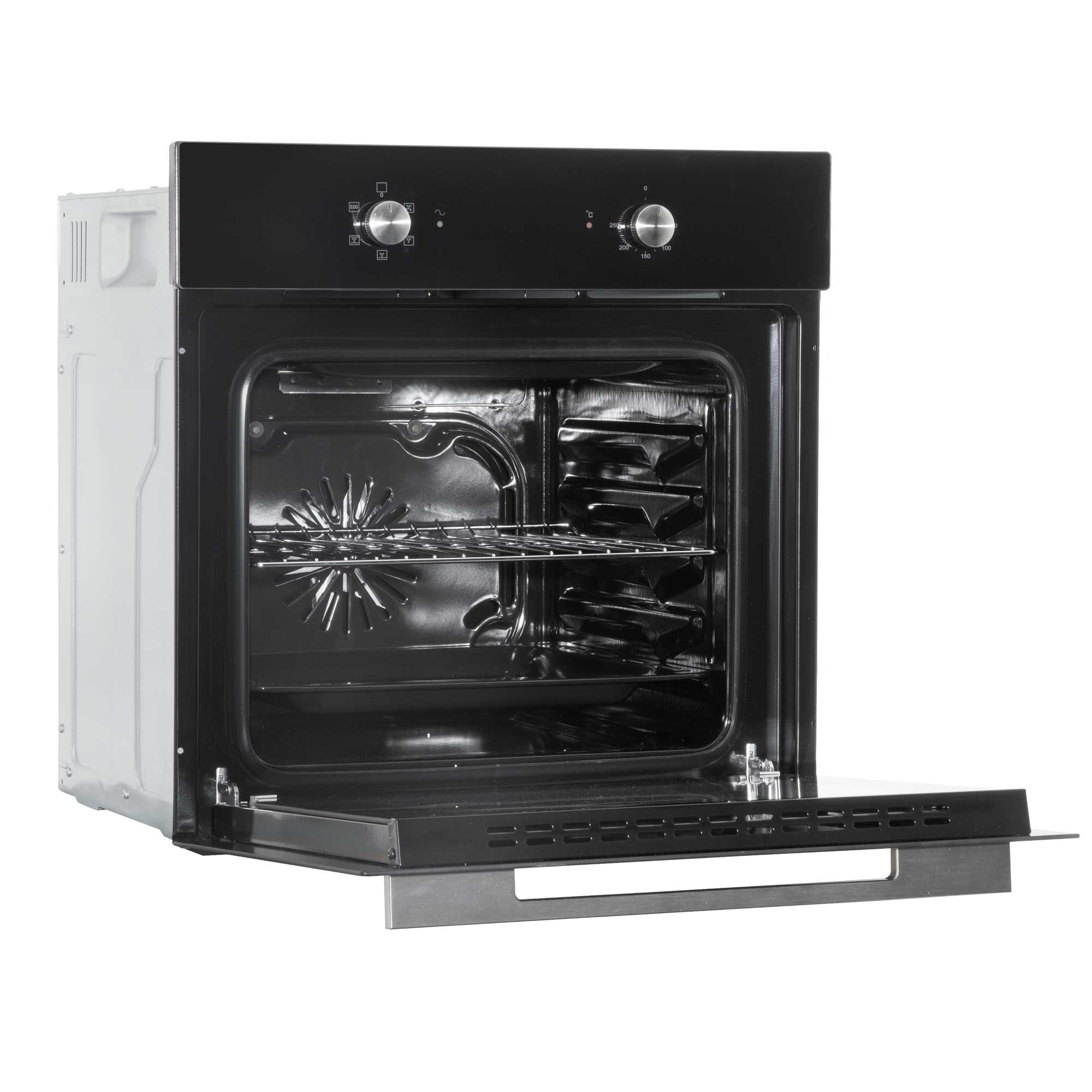 Baridi 4-Zone Ceramic Hob with 5-Function Fan Assisted Oven & Angled Cooker Hood Bundle - DH186 | Perfect for Modern Kitchens, Baking, Roasting & Family Cooking