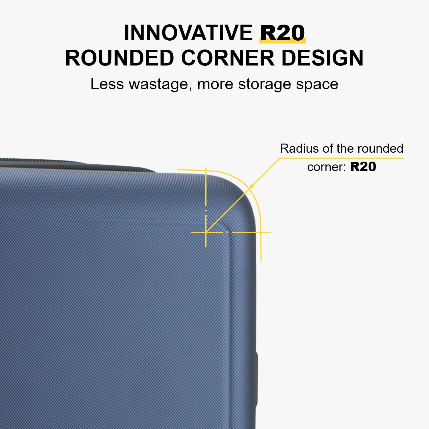 LEVEL8 20-Inch Carry-On Luggage - Airline Approved Lightweight Hardside Suitcase with Wheels, TSA Approved Luminous Textured Design in Navy | Perfect for Business Travel & Weekend Getaways