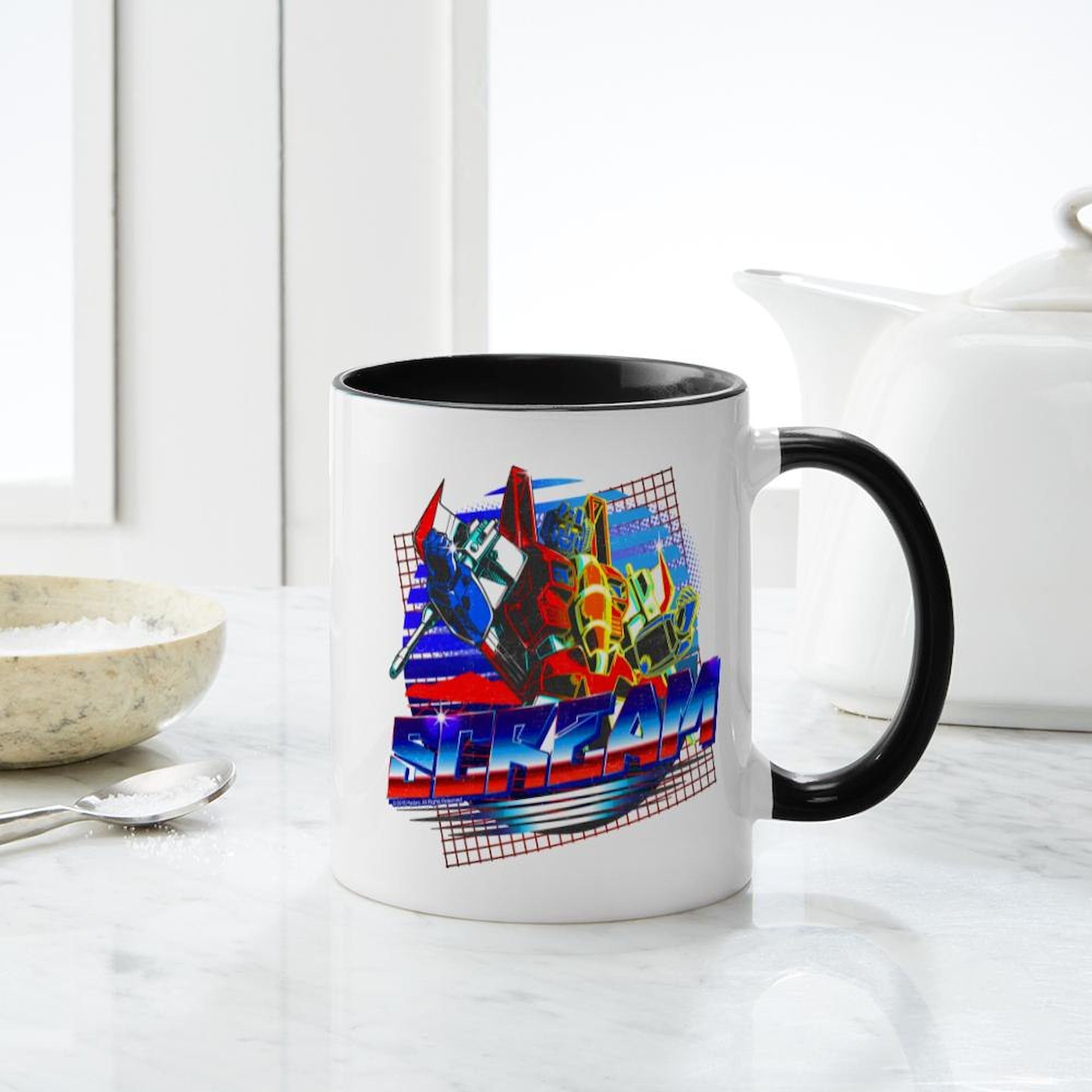 Transformers Scream 11 oz Ceramic Coffee Mug - 325 ml Insulated Tea Cup for Office, Home & Gifts - BPA-Free Durable Mug for Hot & Cold Beverages