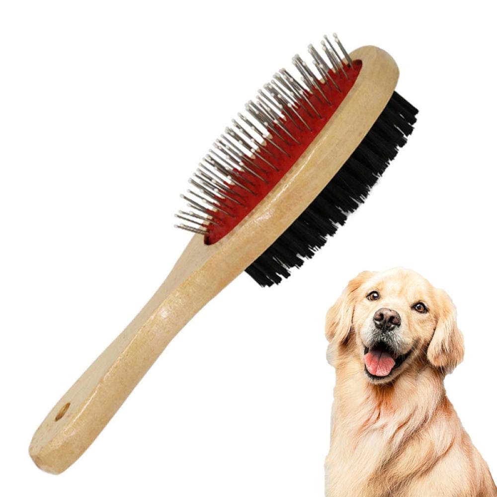 Double Sided Pet Brush for Dogs & Cats - Gentle Grooming at Home