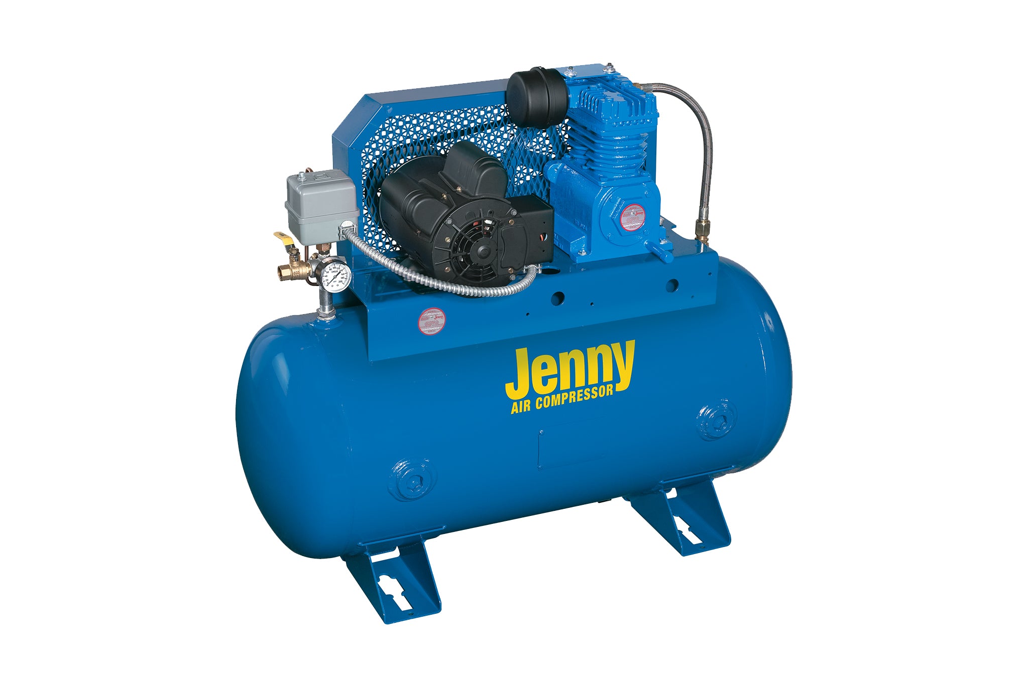 Jenny K15A 30 1.5HP 30 Gallon Single Stage Air Compressor - Powerful & Quiet for Home Garage, Workshop & DIY Projects