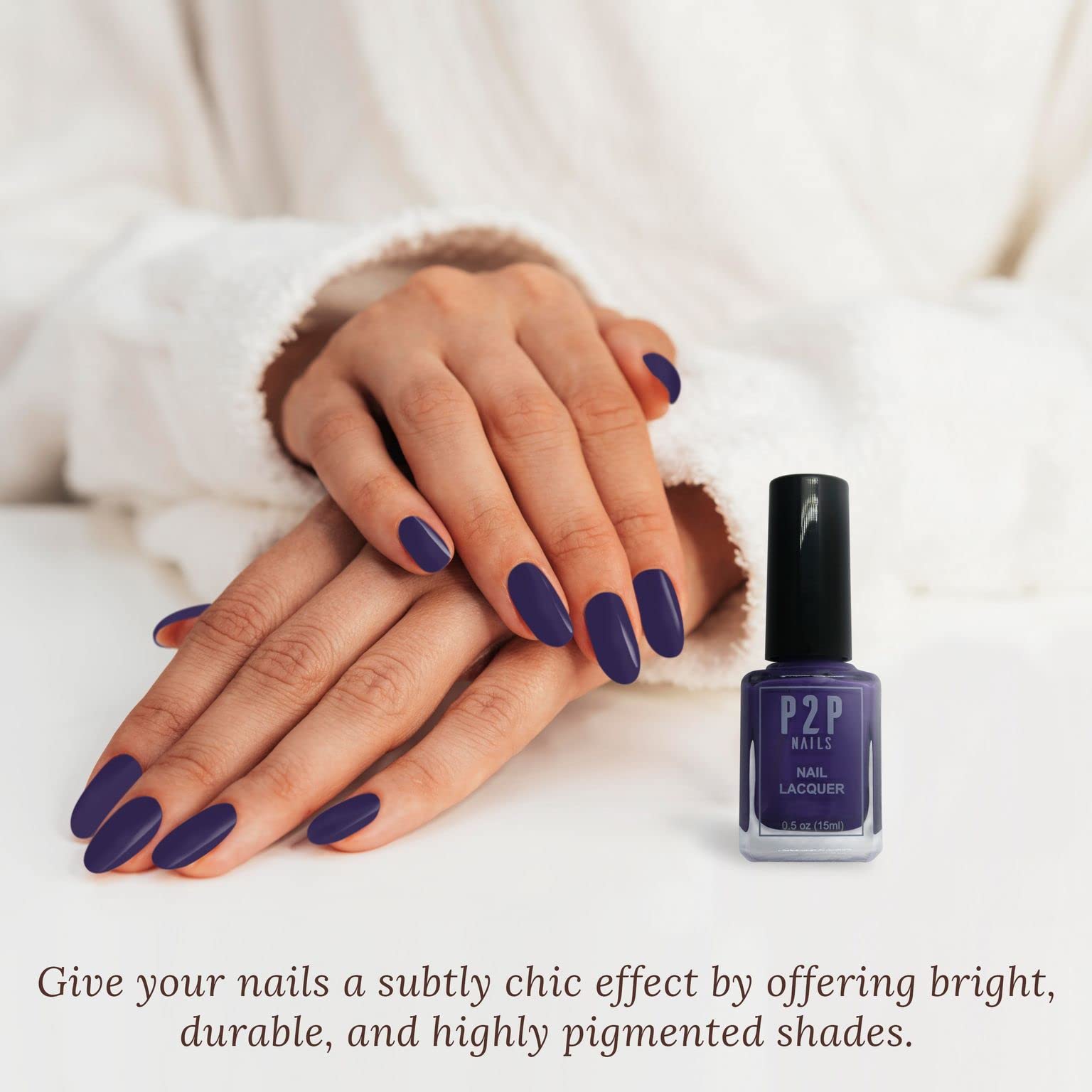 Premium Purple Nail Polish - Long Lasting Salon Quality Nail Lacquer - All Season Wear - Natural Shine (Grape Vine Color) - Perfect for Parties, Weddings & Everyday Glam