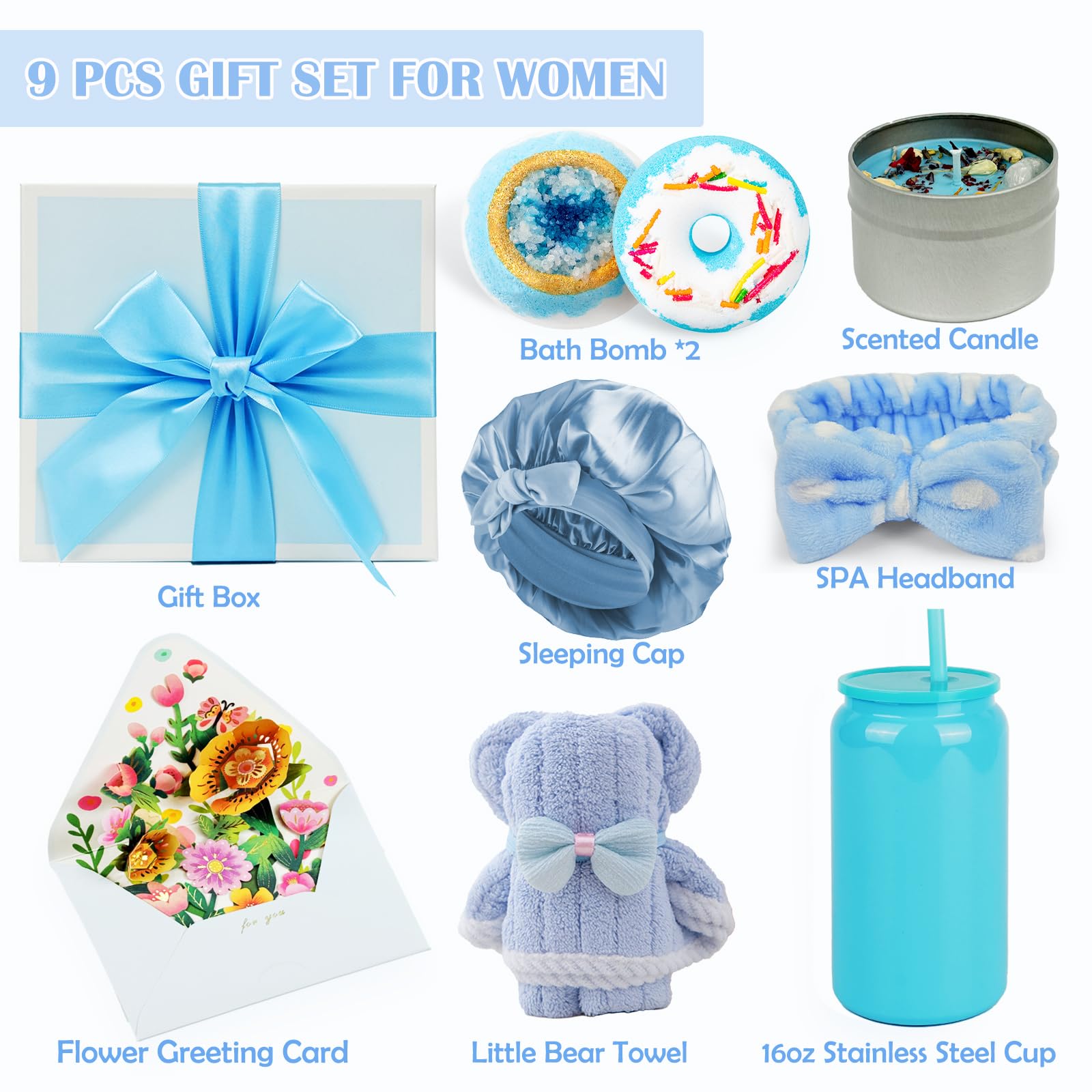 Relaxing Spa Gift Set for Women - Perfect Birthday & Valentine's Day Present for Her