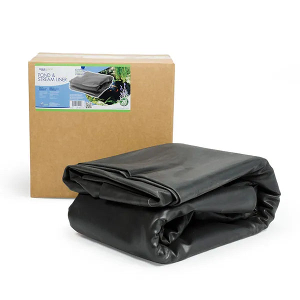 45 mil EPDM Boxed Pond Liner 15'x20' - Durable Waterproof Rubber Liner for Garden Ponds, Koi Ponds & Water Features | Perfect for DIY Pond Construction & Landscaping Projects