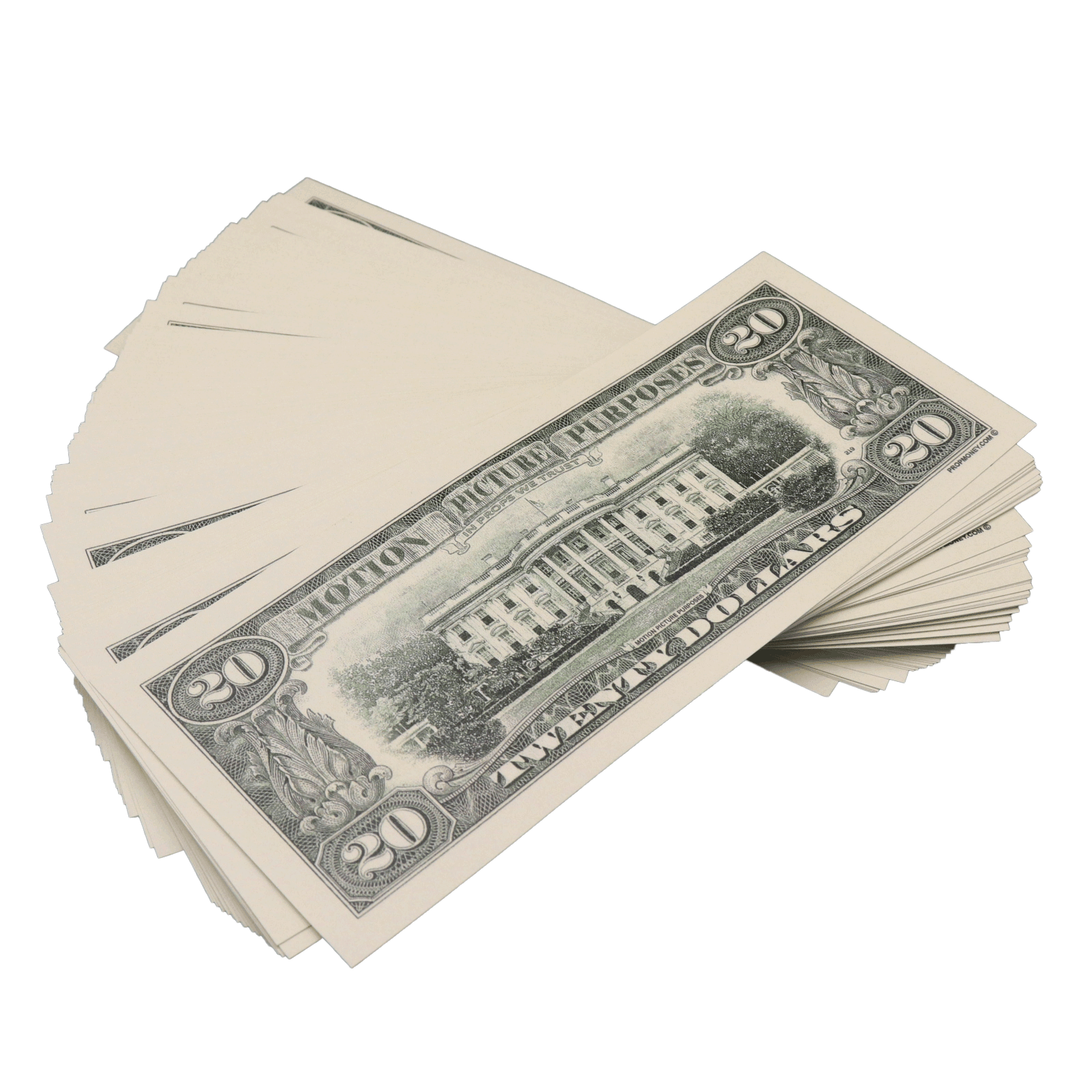 1990 Series Full Print US Currency Mixed Bills Stack - All Denominations for Collectors, Gifts & Movie Props