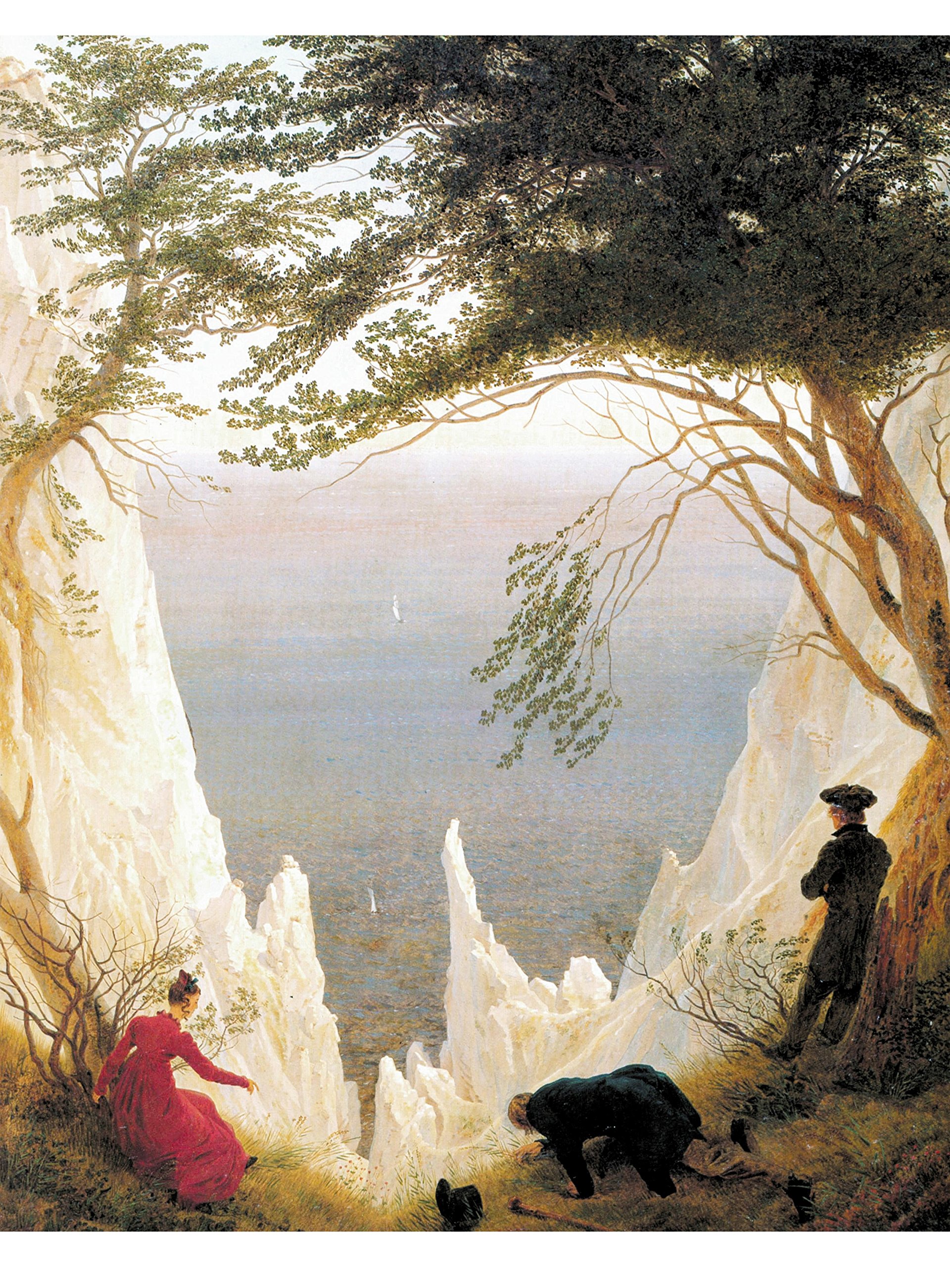 Chalk Cliffs on Rügen by Caspar David Friedrich - Famous German Romantic Landscape Painting - Perfect for Home Decor, Office Wall Art & Gift Ideas