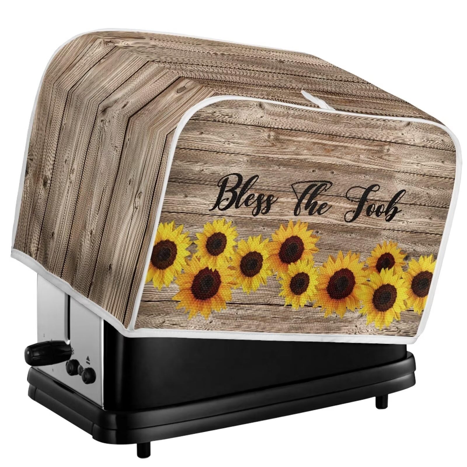 Sunflower 2 Slice Toaster Cover - Dustproof Bread Maker & Oven Protector - Small Kitchen Appliance Cover - Anti-Fingerprint Bread Machine Protection - Perfect for Countertop Organization & Kitchen Decor