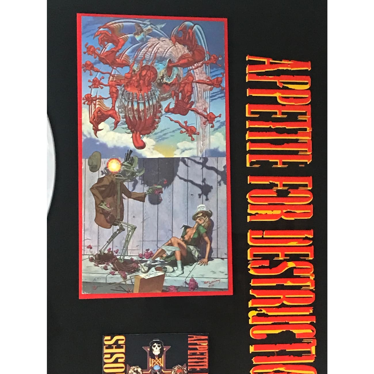 Guns N' Roses Appetite for Destruction Album - Geffen Records Certified 6 Million Sales Award - Perfect for Rock Music Collectors & Home Decor