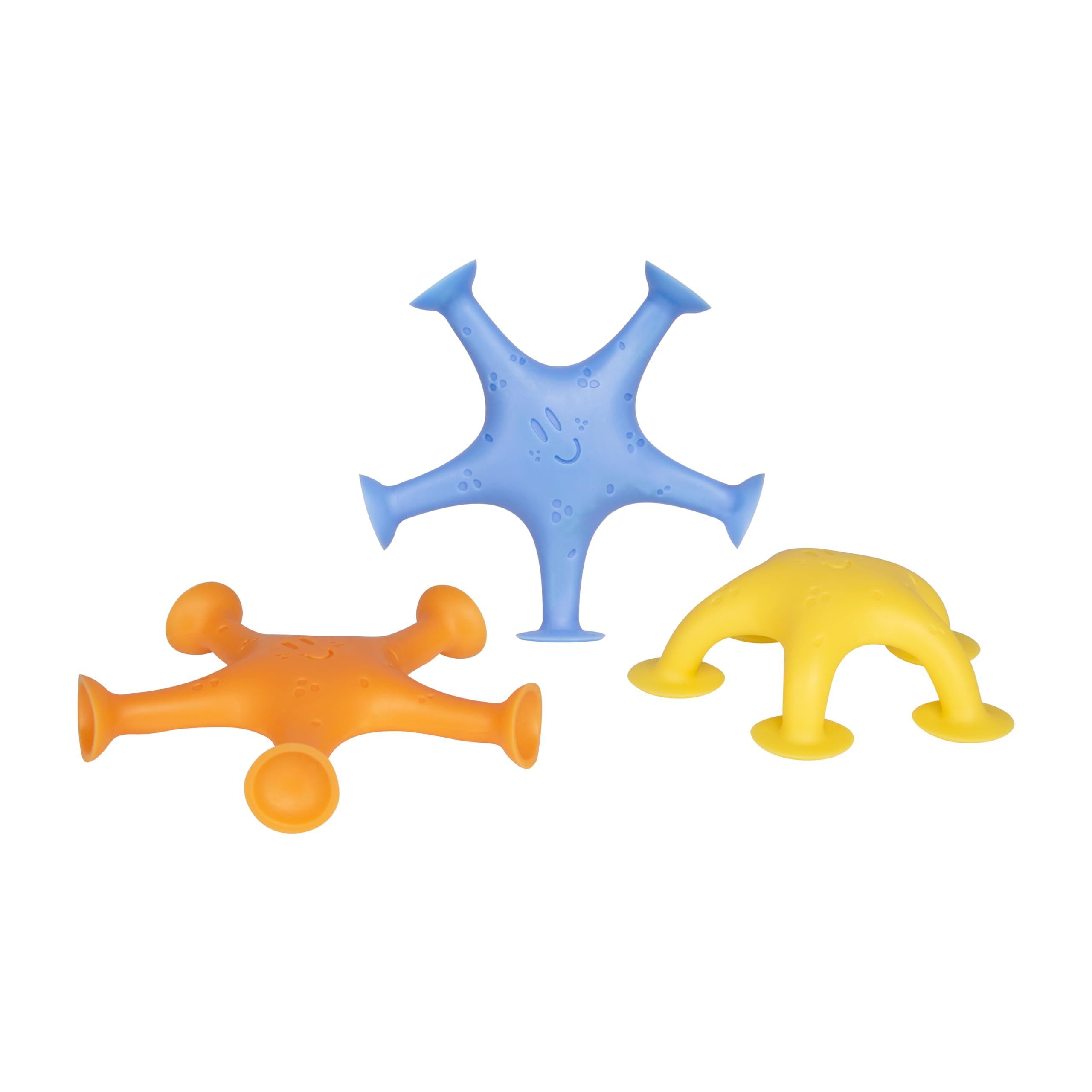 Ubbi Starfish Stretch & Suction Bath Toys for Babies - 3-Pack Water Play Set for Toddler Bath Time Fun | Bathtub Sensory Toys for Kids, Non-Toxic Bath Accessories