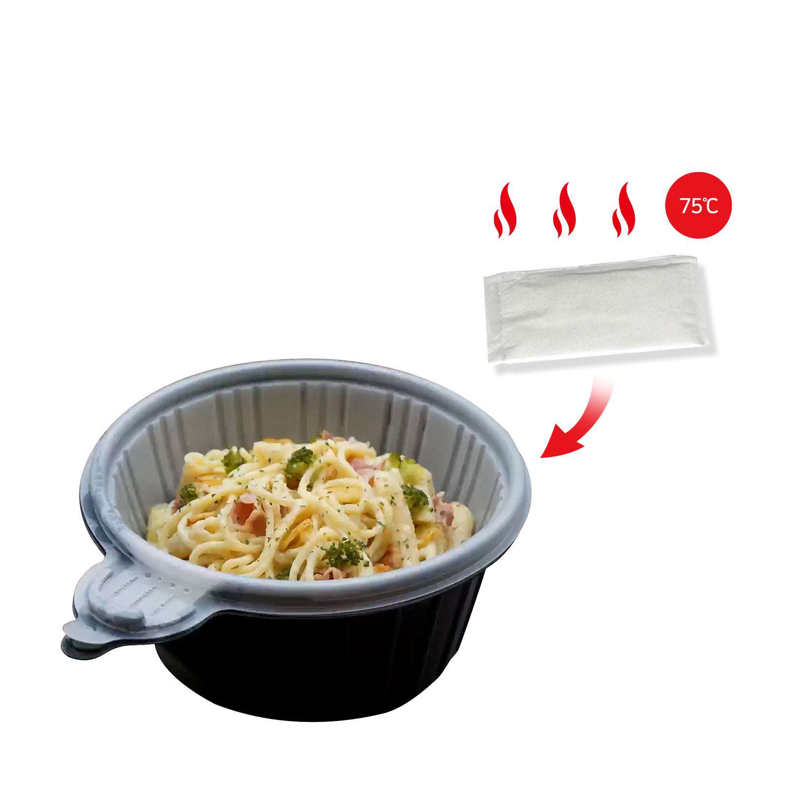 100 Pack Dalat Electric Lunch Box 23cm Round with Heating Bag - Portable Food Warmer for Office, Travel, and School - BPA-Free Microwave Safe Container