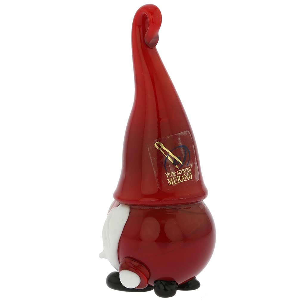 Venetian Murano Glass Santa Christmas Ornament - Handmade Italian Figurine for Holiday Tree Decor & Gift Giving