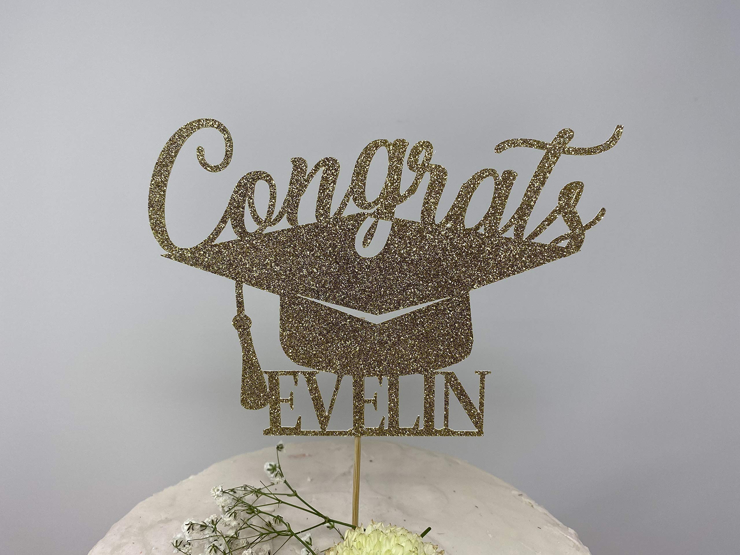 2024 Graduation Party Decorations & Personalized Cake Topper - Congrats Grad Decor for Graduation Ceremony, Party & Celebration