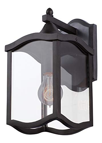 Lakewood 1 Light Small Wall Sconce - Aged Iron Finish Outdoor Lighting for Porch, Patio, and Entryway Decor
