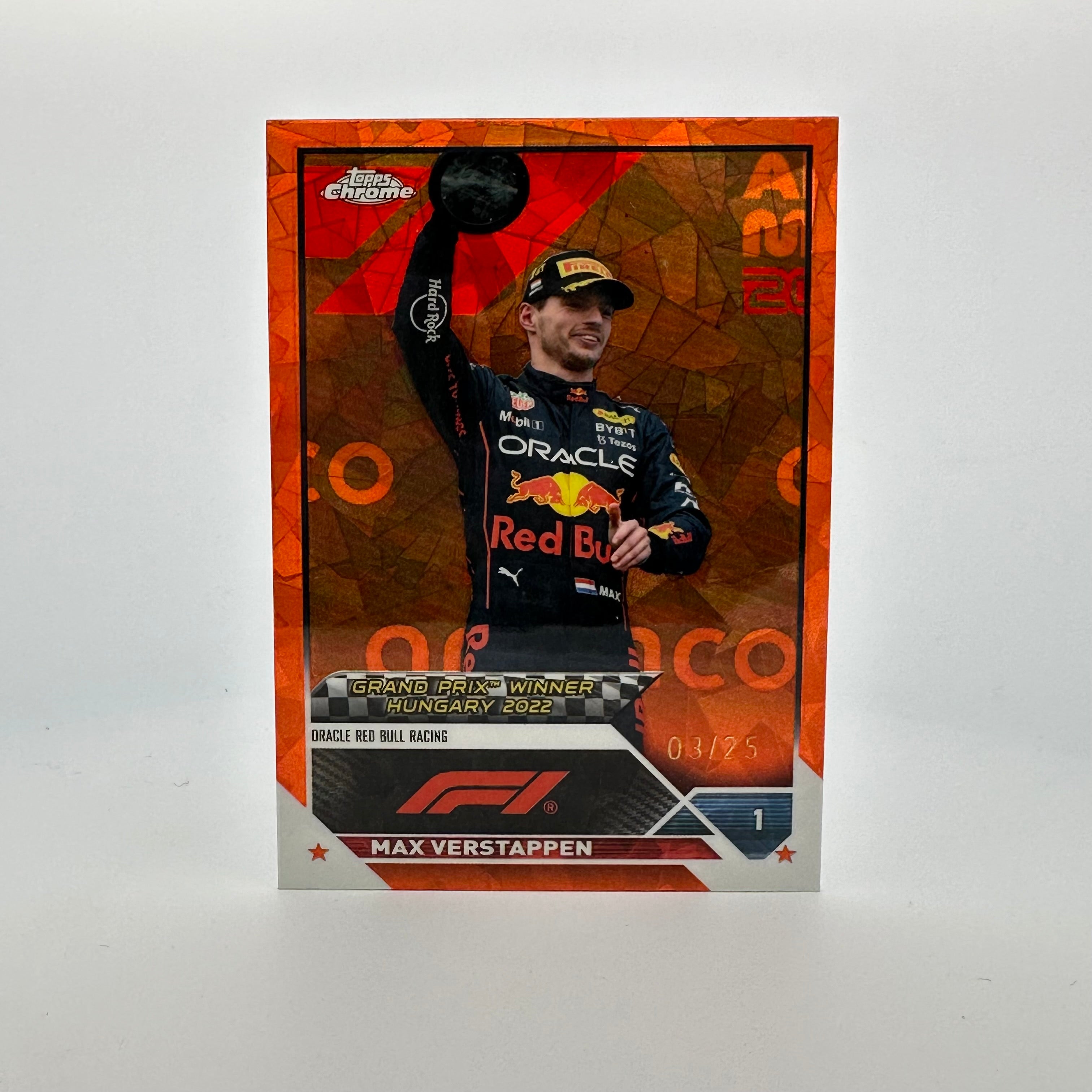 2023 Topps Chrome Sapphire Max Verstappen #156 Orange Racing Card - Collectible F1 Memorabilia for Fans & Sports Card Enthusiasts | Perfect for Trading, Displaying, and Gifting