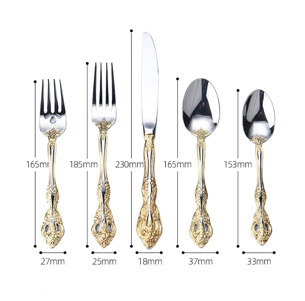 Premium 20-Piece 18/10 Stainless Steel Flatware Set - Elegant Silverware Cutlery for 4 People | Dishwasher Safe | Perfect for Home, Kitchen, Restaurant & Dinner Parties | Luxury Dining Experience
