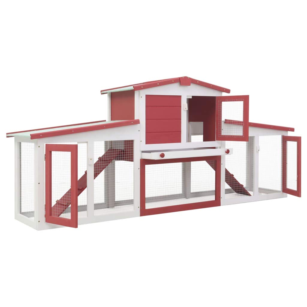 Premium Wooden Bunny Hutch for Outdoor & Indoor Use - Waterproof Rabbit Cage, Guinea Pig Coop & Chicken Nesting Box (80.3