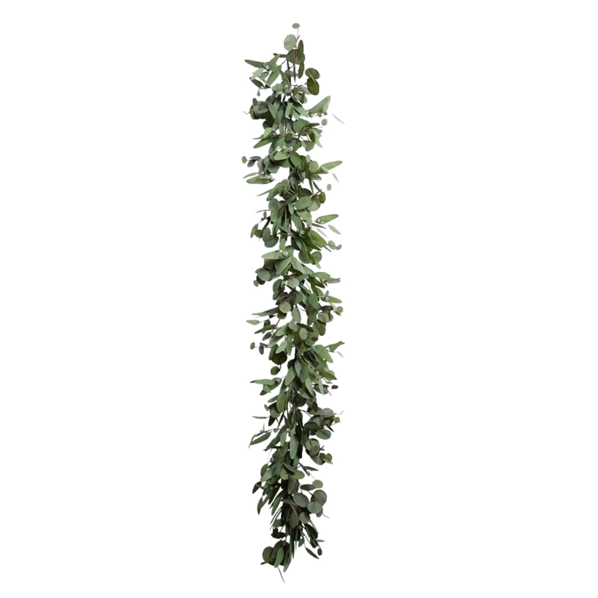 6' Artificial Eucalyptus Leaf Christmas Garland - Perfect for Holiday Decor, Mantel, Staircase & Table Centerpiece
