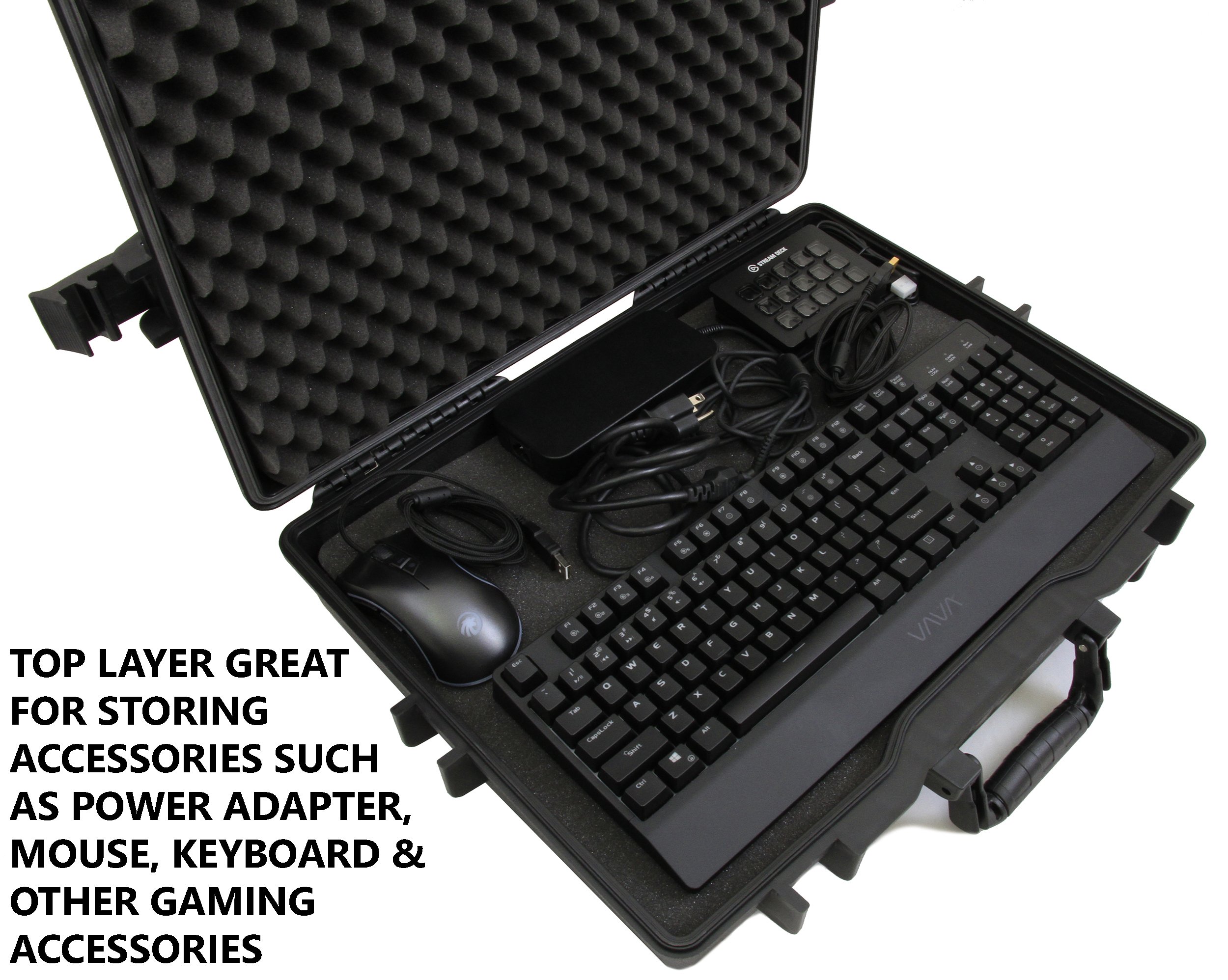 CASEMATIX Waterproof Laptop Hard Case 15.6-17 inch - Compatible with Razer Blade 17, Stealth & Other 17