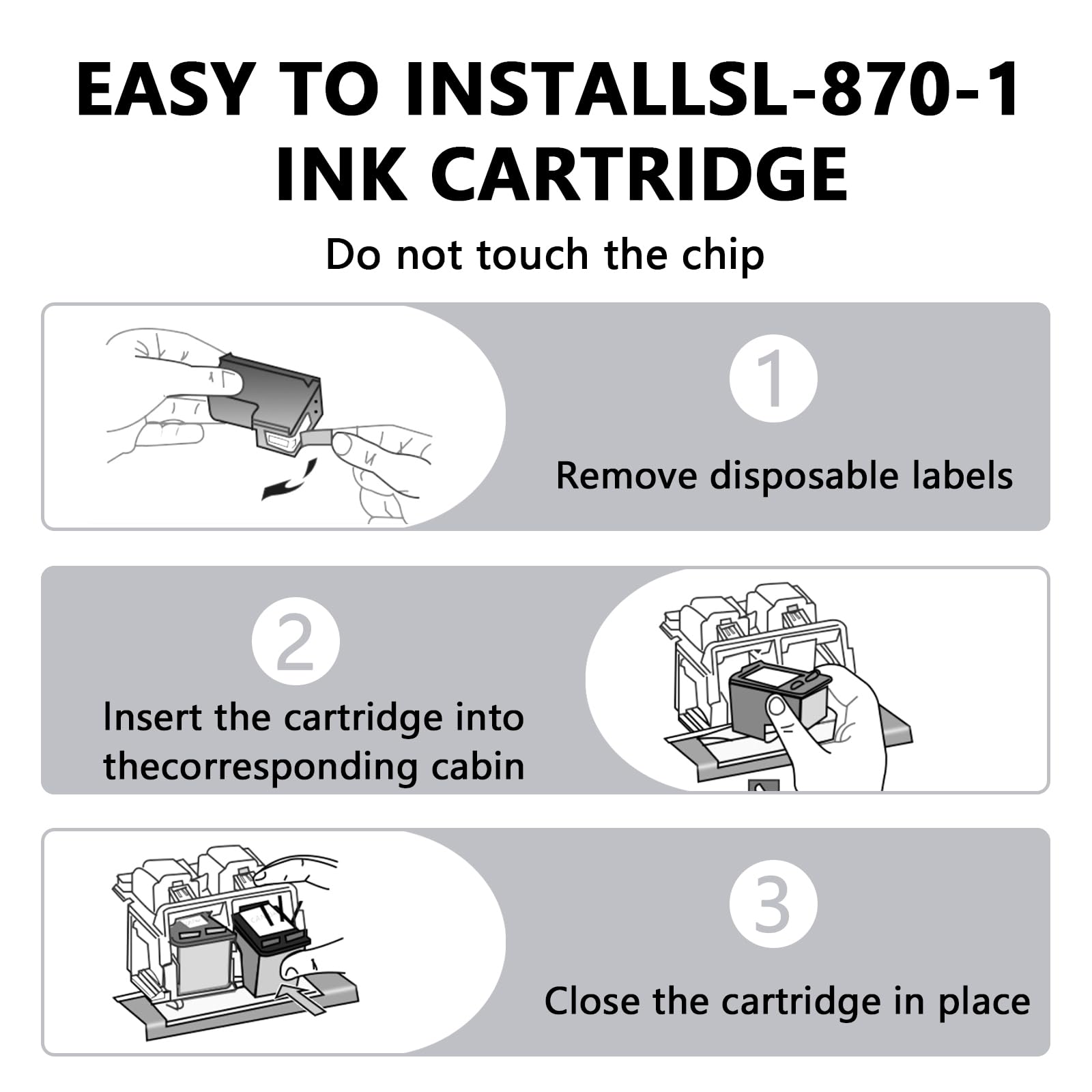 High Yield 110XL Ink Cartridges - Compatible with HP 110 (CB304AN) Tri-Color Ink - Works with HP Photosmart Printers - Perfect for Home Office Printing, School Projects & Photo Printing