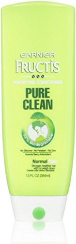 Garnier Fructis Pure Clean Fortifying Conditioner 13 oz - Pack of 4 | Sulfate-Free Hair Conditioner for Dry & Damaged Hair | Daily Moisturizing & Strengthening Treatment for All Hair Types | Perfect for Home, Travel & Salon Use