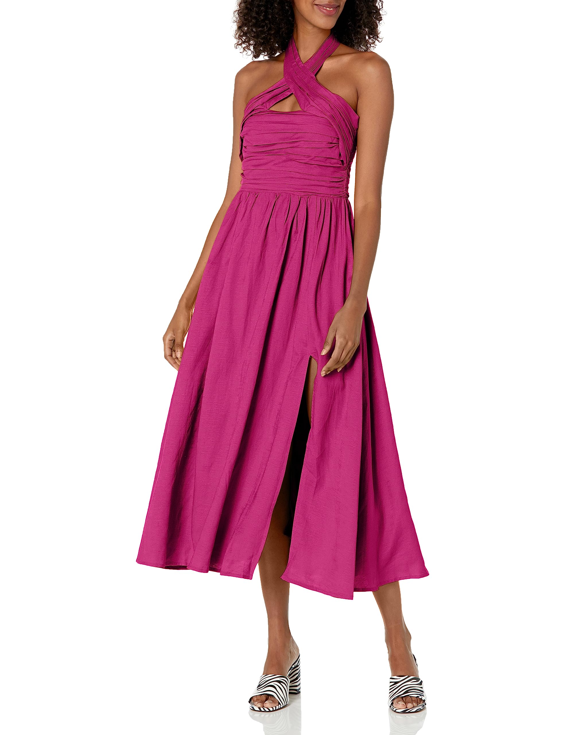 ASTR the Label Women's Zaria Dress - Flowy Midi Dress with Floral Print for Casual Wear, Date Night & Summer Outfits