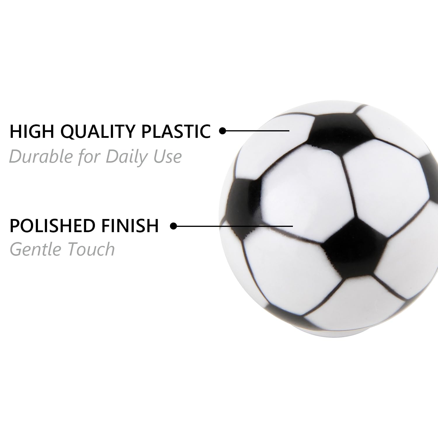 Silverline 10-Pack Soccer Ball Drawer Knobs - K0003-S Cabinet Hardware for Dresser, Wardrobe & Furniture Pulls - Perfect for Kids' Room, Sports Themed Decor & DIY Home Improvement Projects