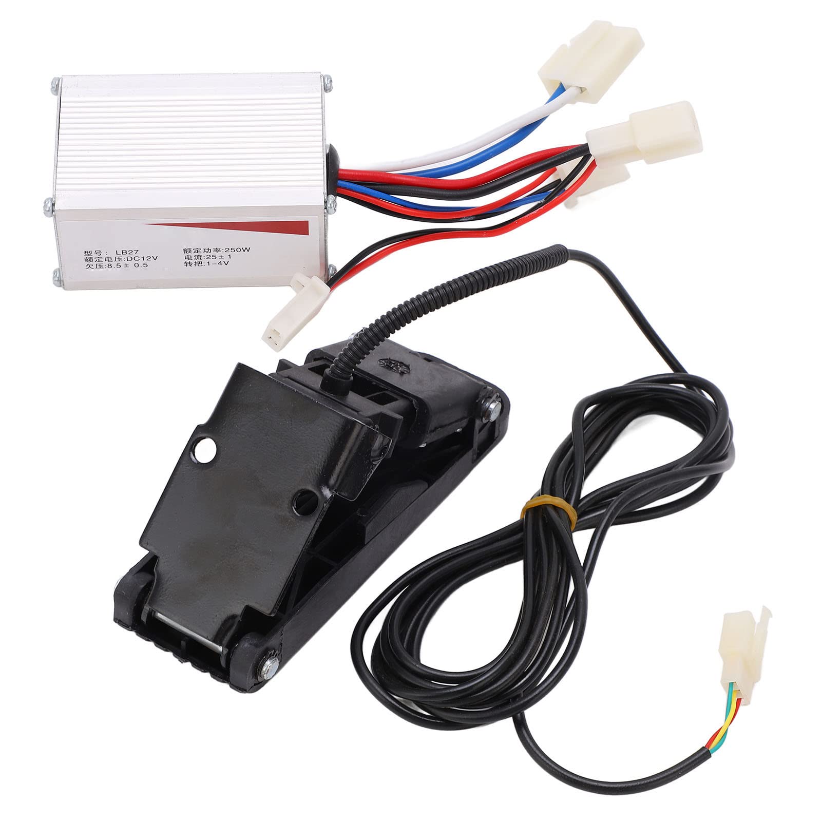 VBESTLIFE 12V 250W Electric Motor Controller Kit - Aluminum Alloy Brushed Speed Controller with Accelerator Foot Pedal for Electric Scooters, Tricycles, Motorcycles - Perfect for DIY Upgrades and Vehicle Repairs