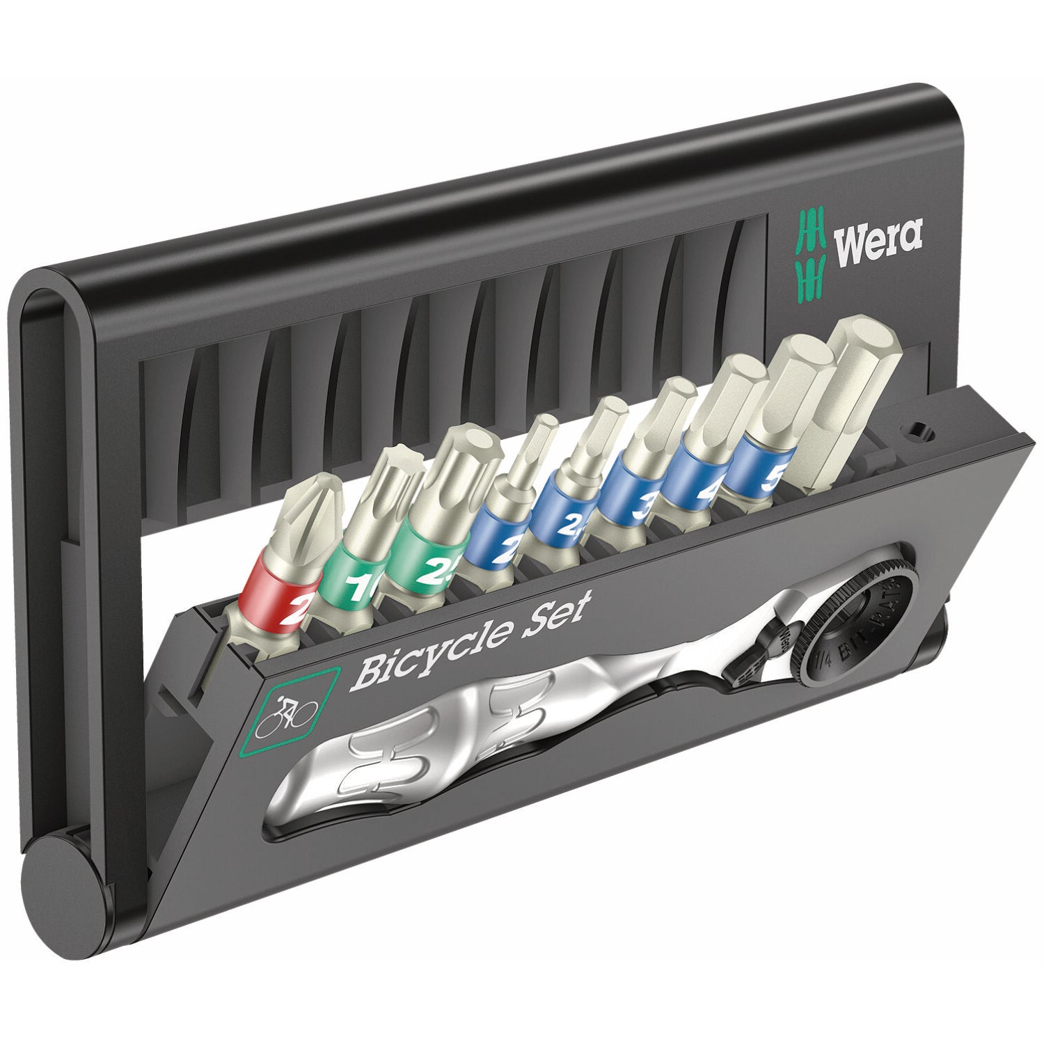 Wera 9-Piece Bicycle Repair Tool Kit - Professional Bike Maintenance Set for Road & Mountain Bikes - Perfect for Home Mechanics & Cycling Enthusiasts