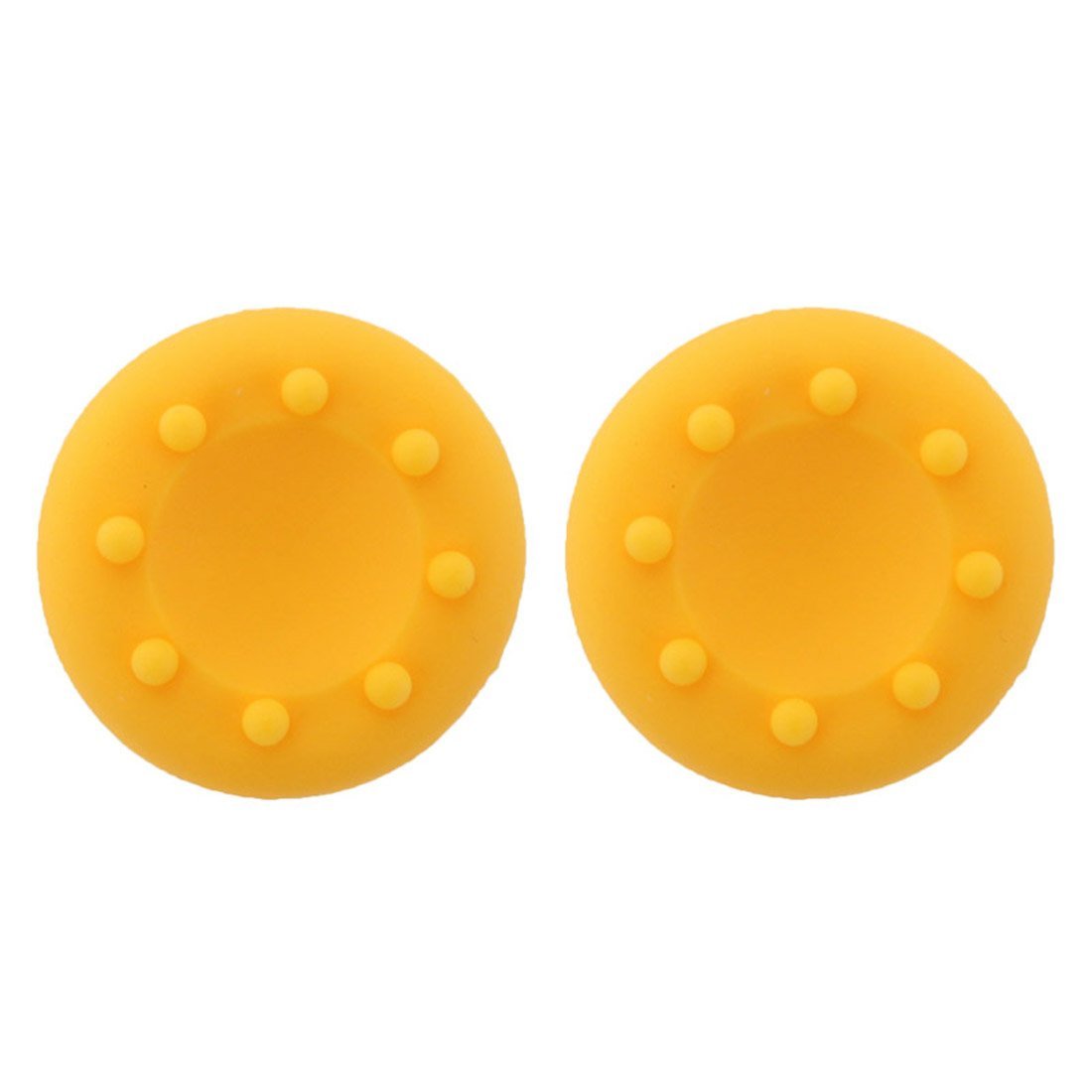 Wortek Silicone Thumb Grip Control Stick Caps for PS2, PS3, PS4, PS5, Xbox, Xbox 360, Xbox One, Xbox Series X & Nintendo Switch - Yellow | Ergonomic Gaming Accessories for Enhanced Comfort and Precision