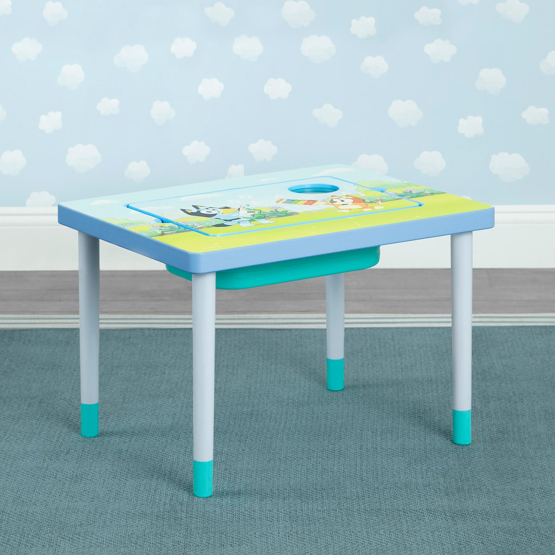 Bluey Compact Play & Learn Sensory Table for Kids - Interactive Learning Toy for Toddlers & Preschoolers - Perfect for Indoor & Outdoor Playtime, Sensory Development & Early Education Activities