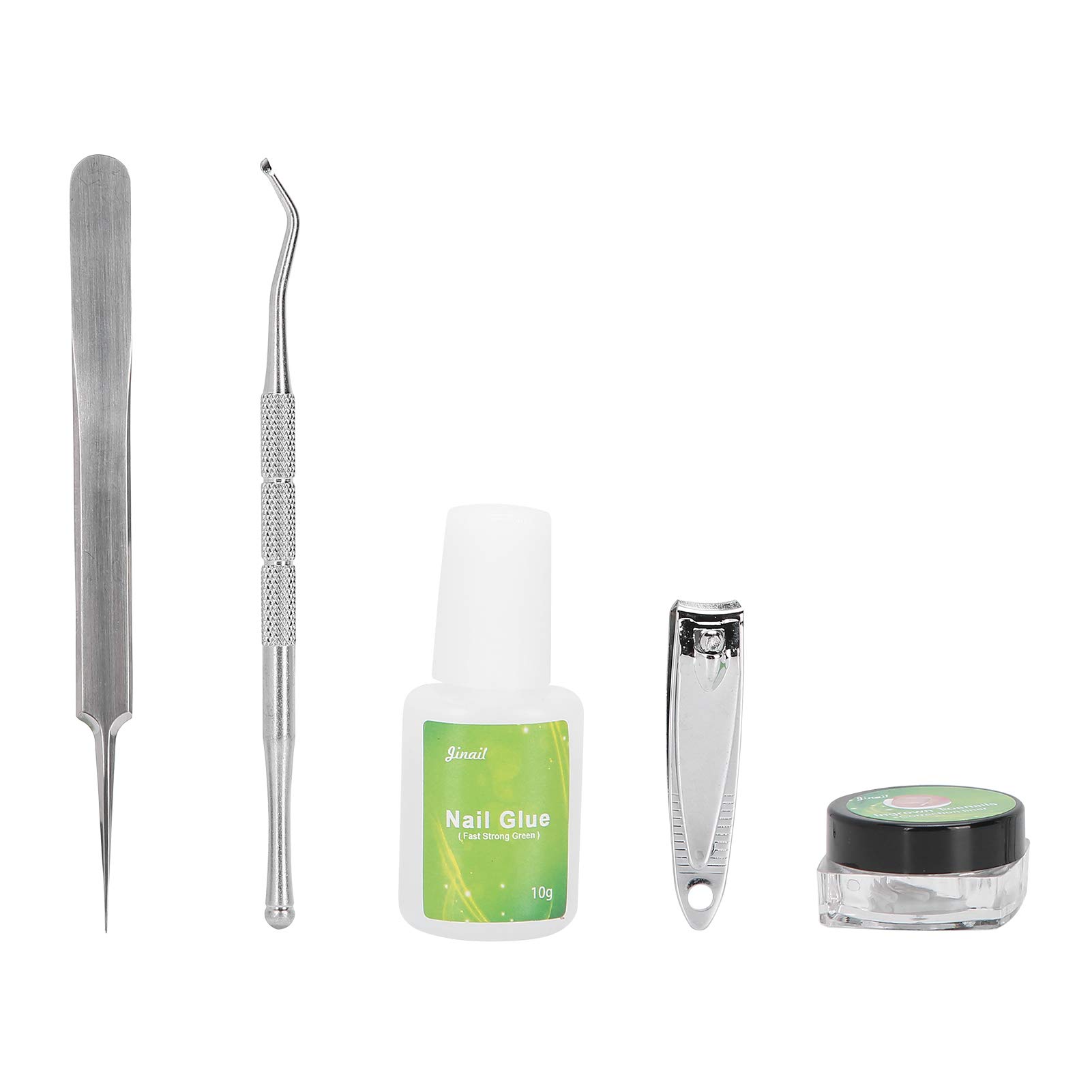 Professional Stainless Steel Ingrown Toenail Correction Kit - Toenail Lifter, Pedicure Tools & 12 Pads for Pain Relief & Foot Care - Perfect for Home Treatment & Podiatrist Use