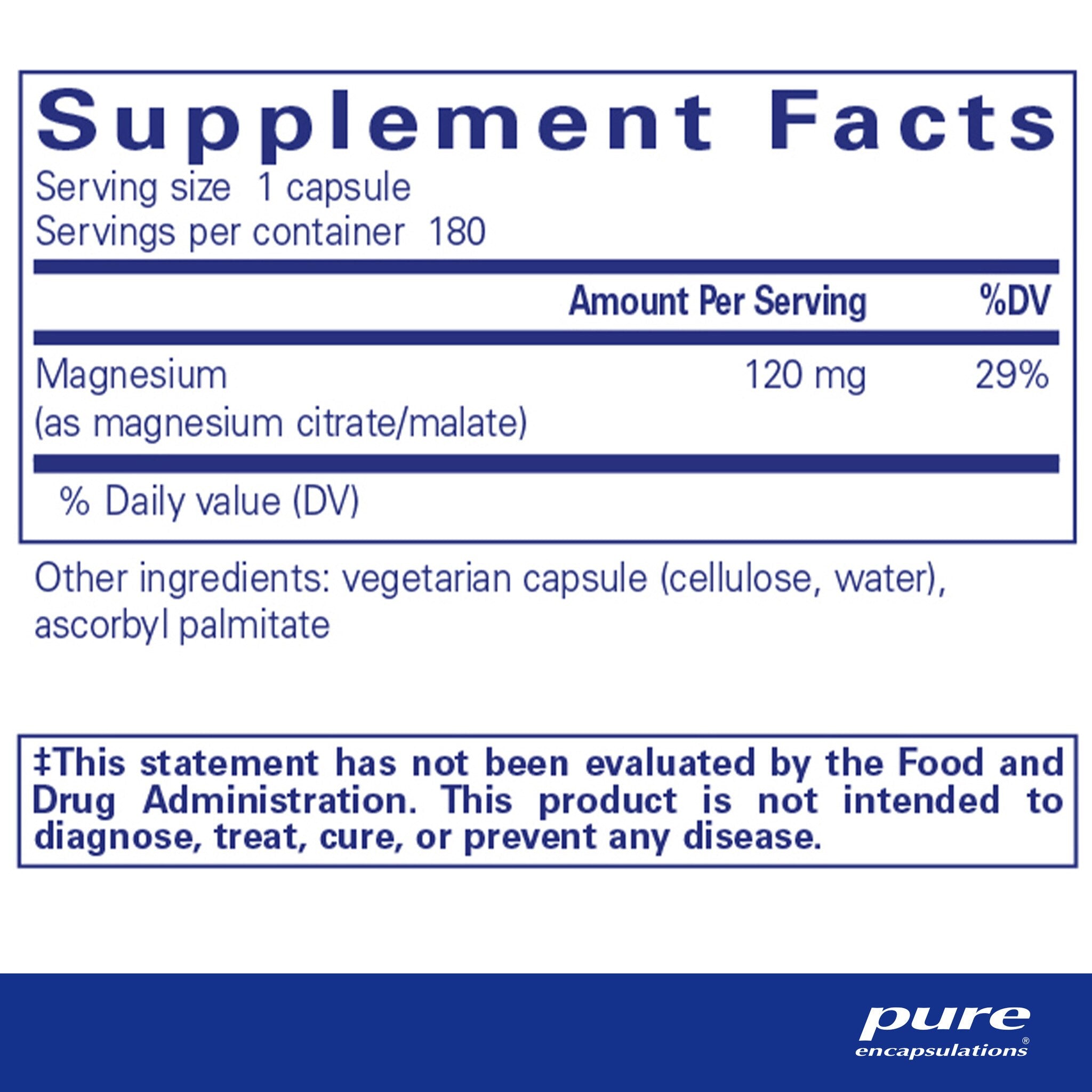 Pure Encapsulations Magnesium Citrate Malate Supplement - 120 Capsules for Muscle Relaxation, Sleep Support & Heart Health - Vegan, Non-GMO - Perfect for Athletes & Stress Relief