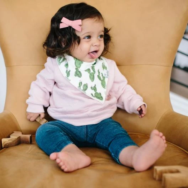 Copper Pearl Baby Bandana Bibs 4-Pack - Soft & Absorbent Drool Bibs for Infants & Toddlers - Sage Green - Perfect for Feeding, Teething, and Everyday Use
