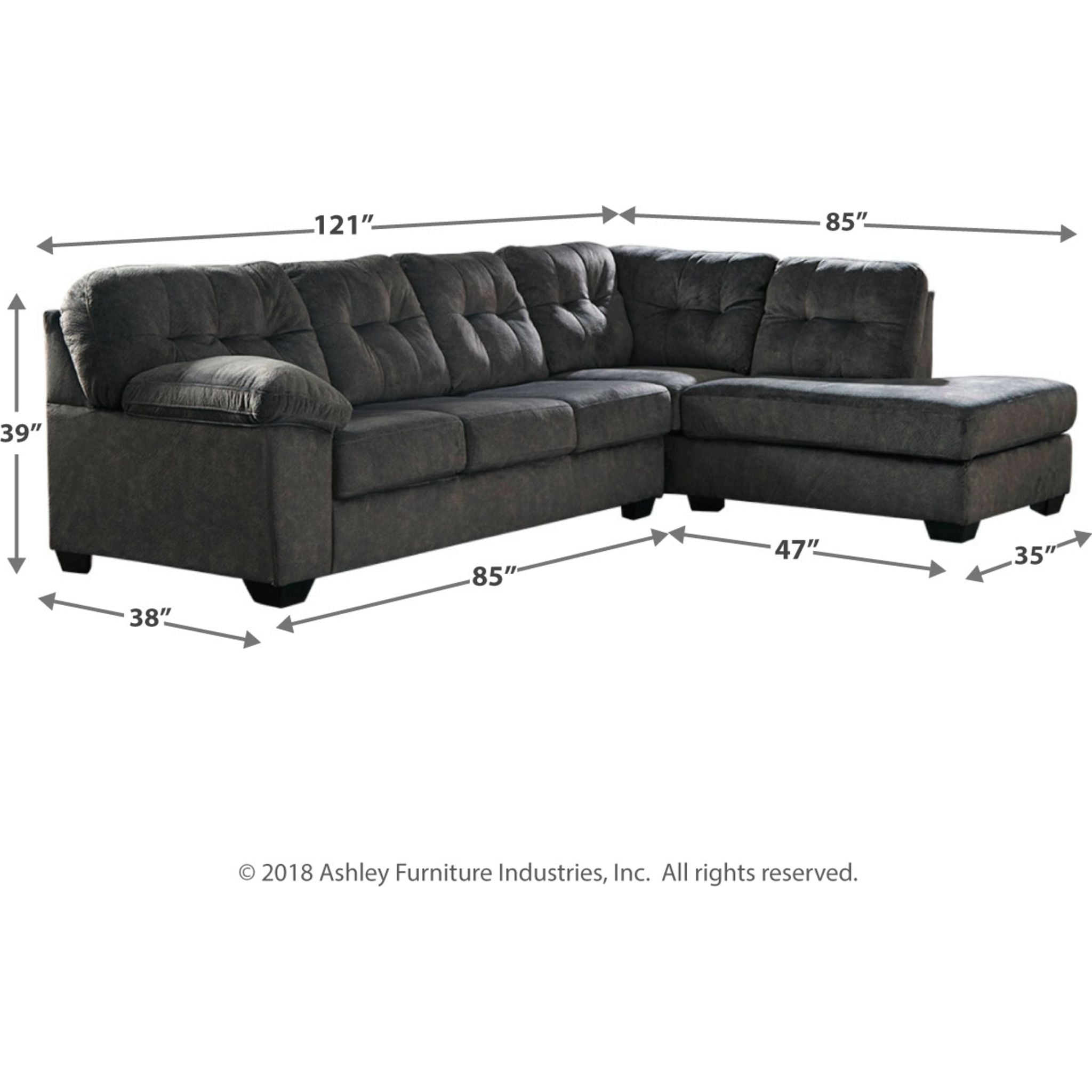 Accrington 2-Piece Sectional Sofa with Chaise Lounge - Modern L-Shaped Couch for Living Room, Family Room & Apartment