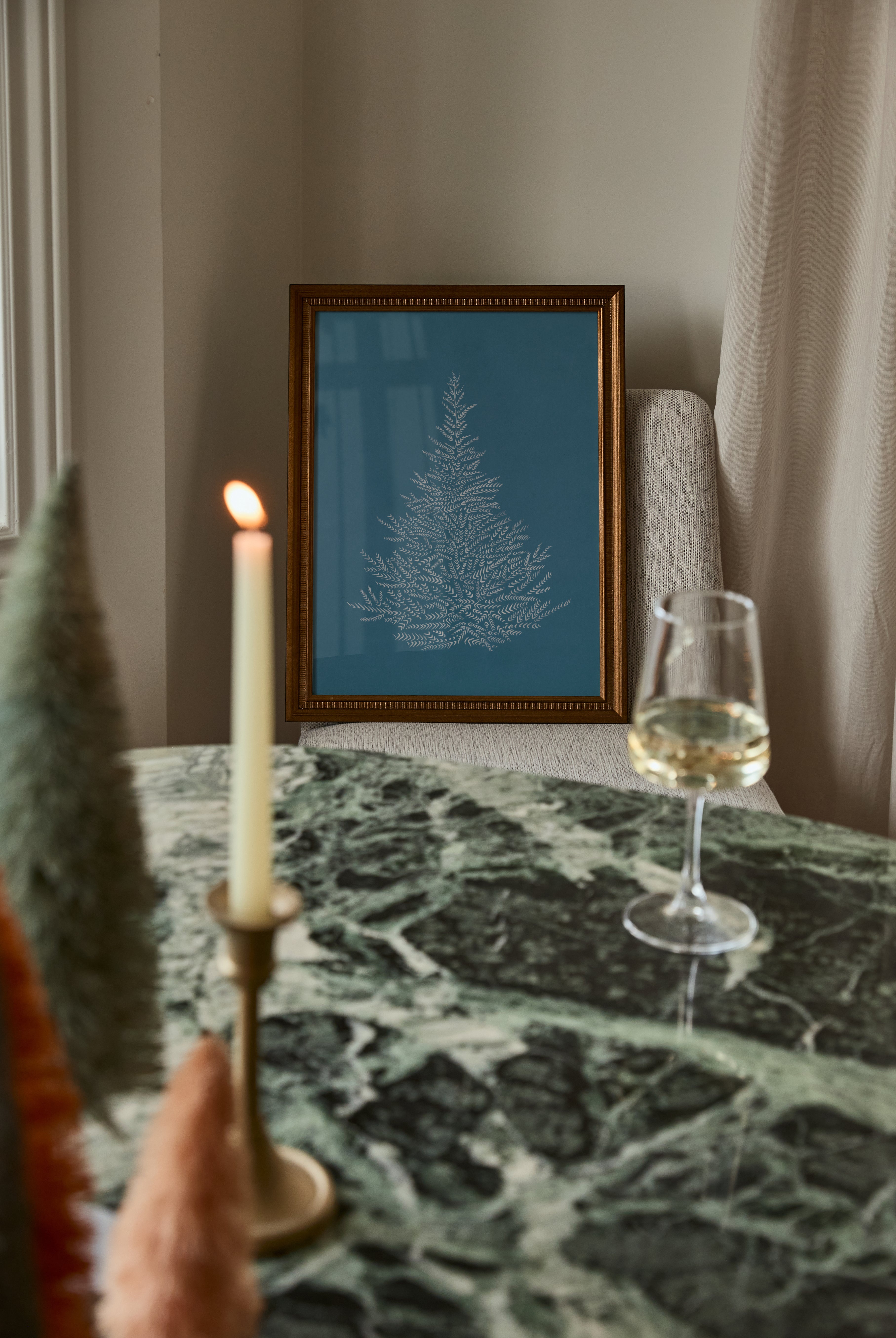 Frosted Fir Christmas Tree Poster - Holiday Wall Art Decor for Home, Office & Festive Party Decorations