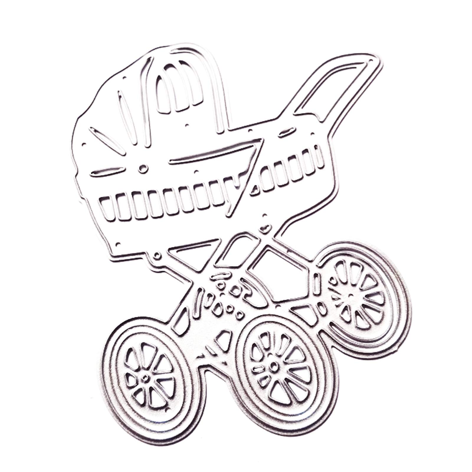 Premium Baby Carriage Metal Die Cuts for Card Making - Scrapbooking Embossing Dies, DIY Album Paper Craft Decorations | Perfect for Handmade Greeting Cards, Memory Books & Wedding Invitations